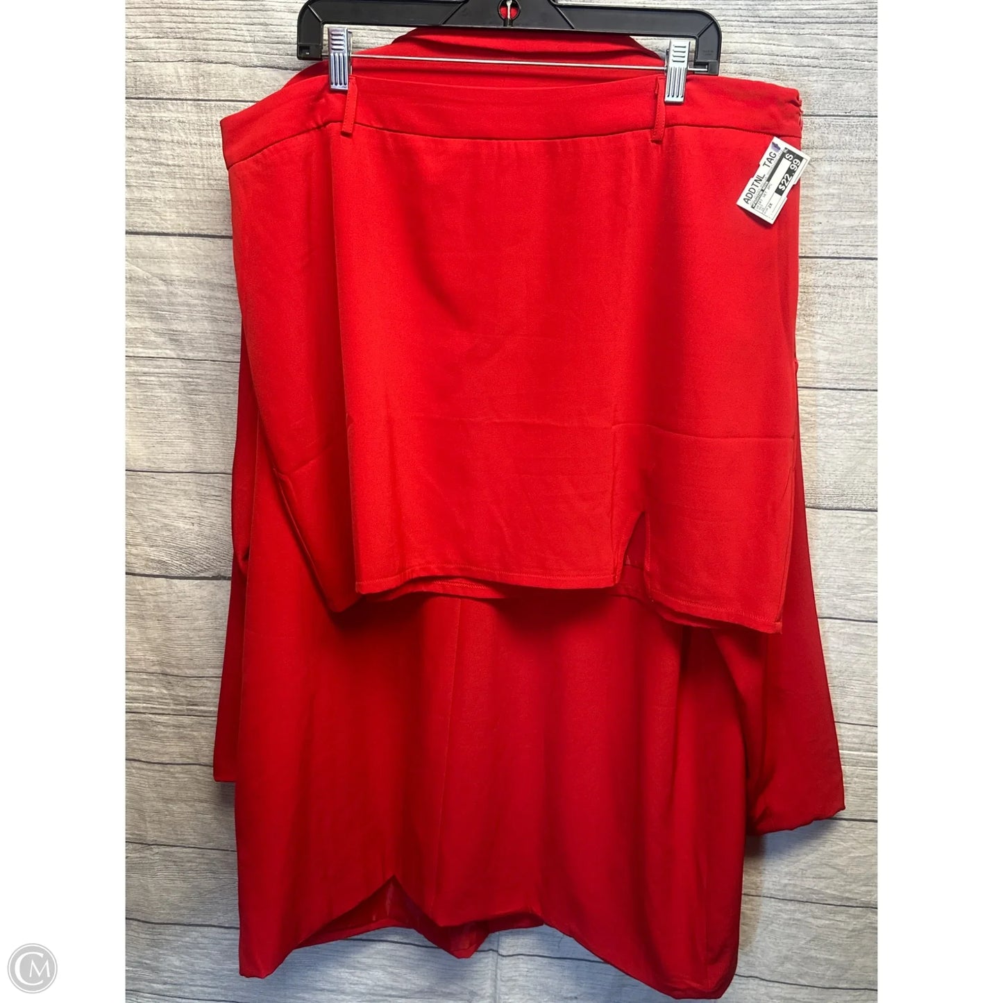 Skirt Set 2pc By Fashion Nova In Red, Size: 2x