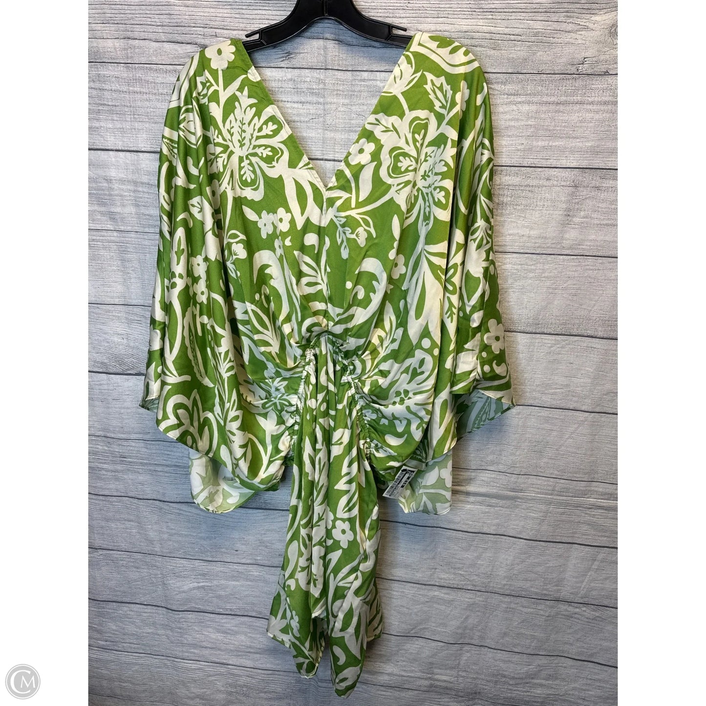 Dress Casual Short By Fashion Nova In Green & White, Size: 1x