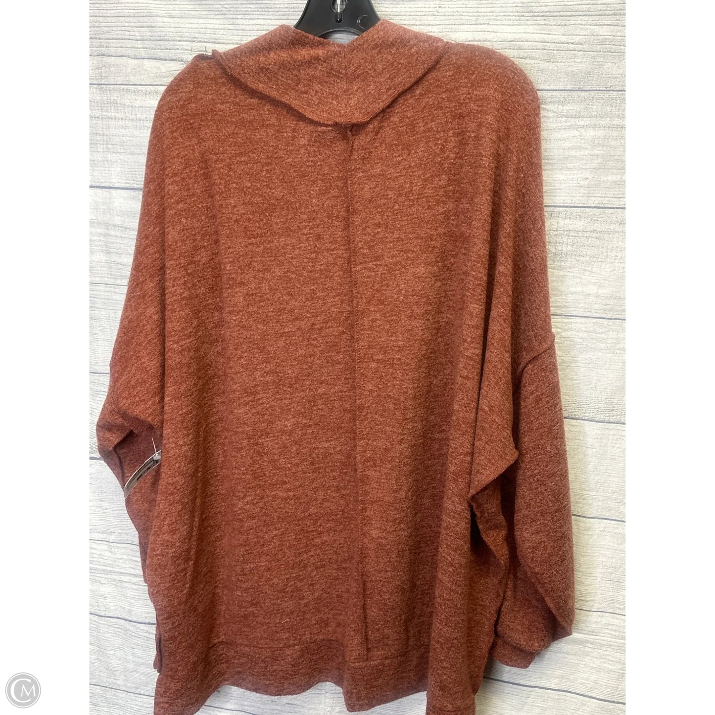 Top Long Sleeve By Zenana Outfitters In Red, Size: 2x