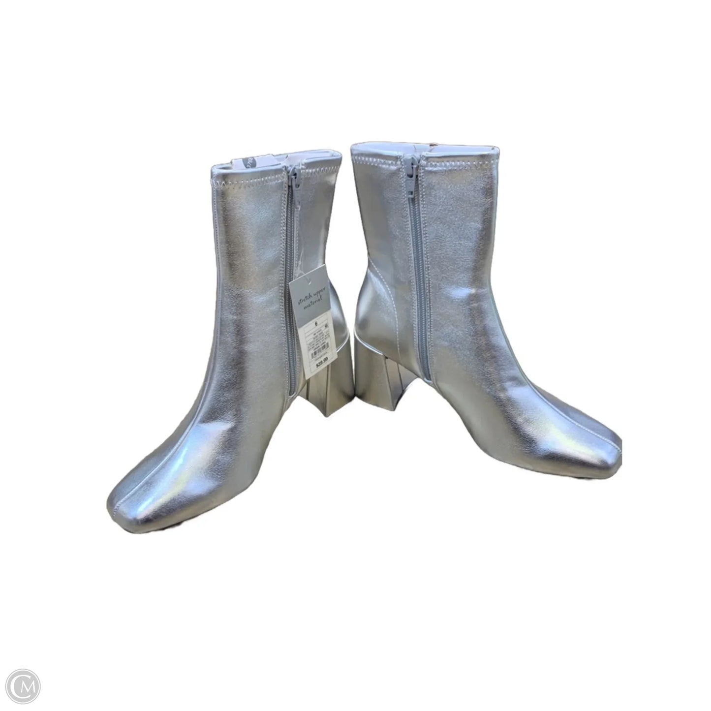 Boots Ankle Heels By A New Day In Silver, Size: 6