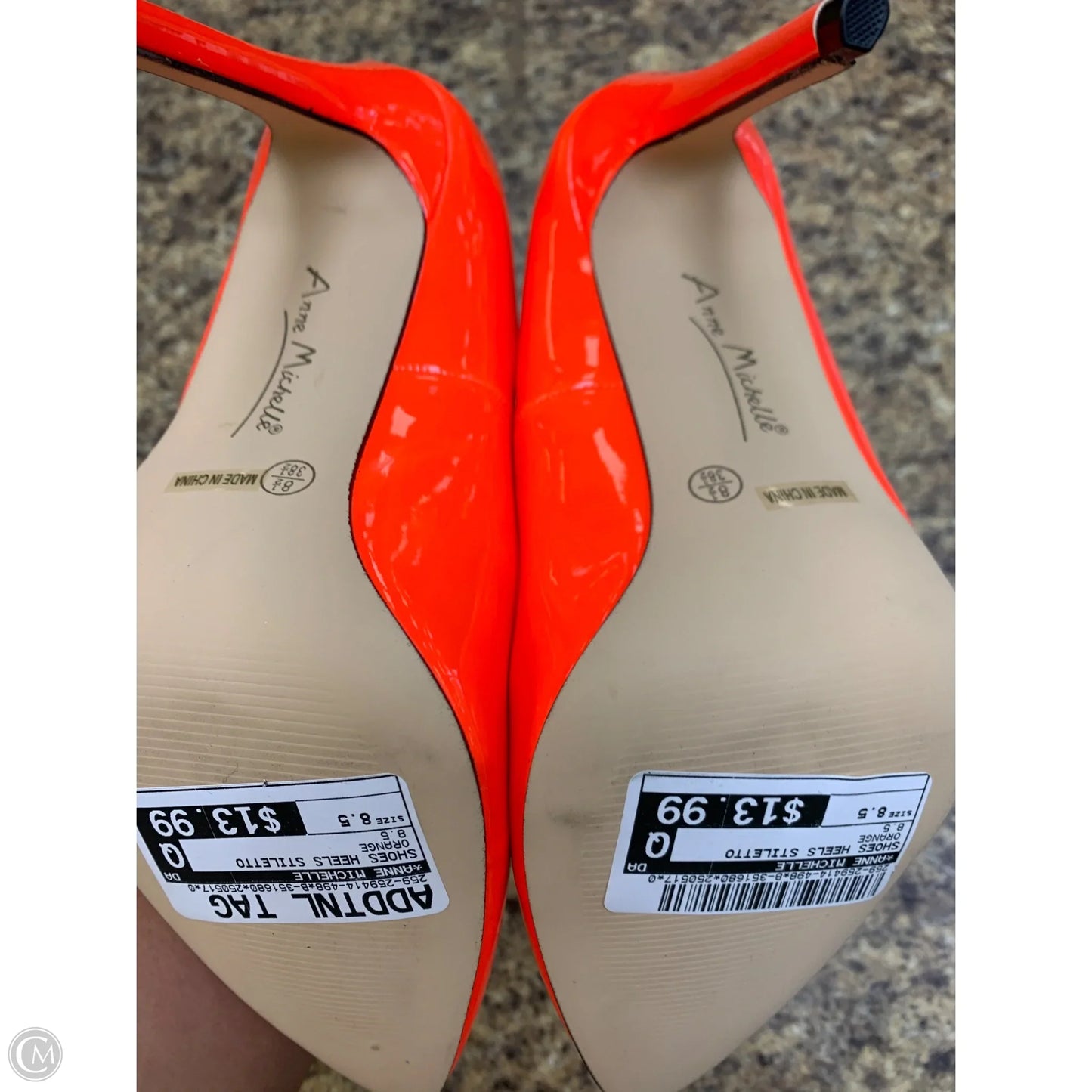 Shoes Heels Stiletto By Anne Michelle In Orange, Size: 8.5