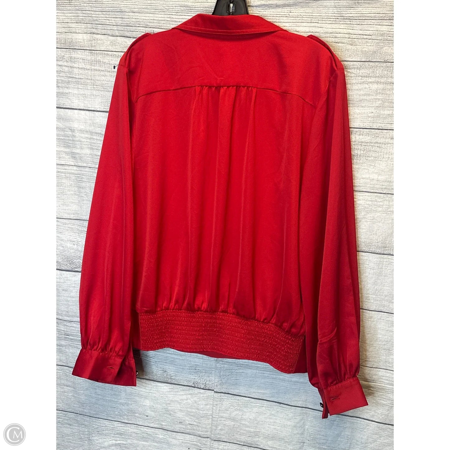 Top Long Sleeve Designer By Karl Lagerfeld In Red, Size: Xl