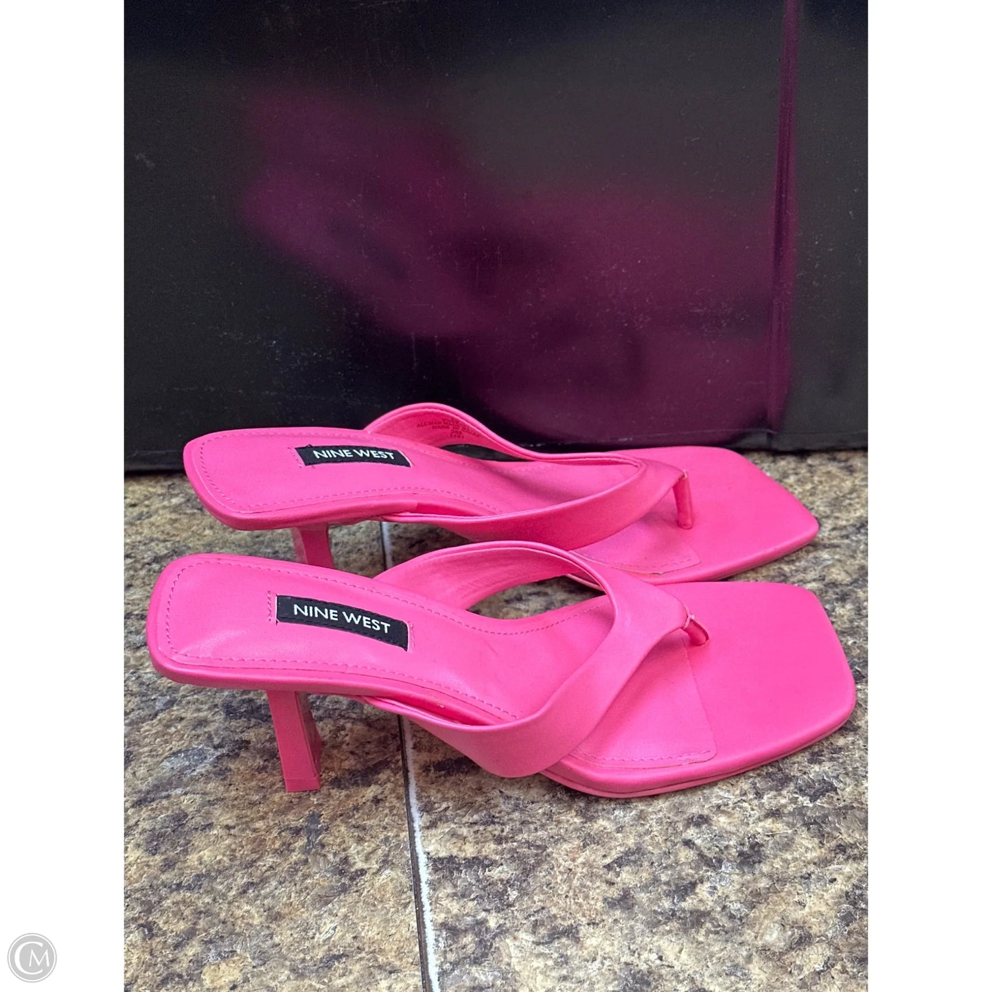 Sandals Heels Kitten By Nine West In Pink, Size: 8