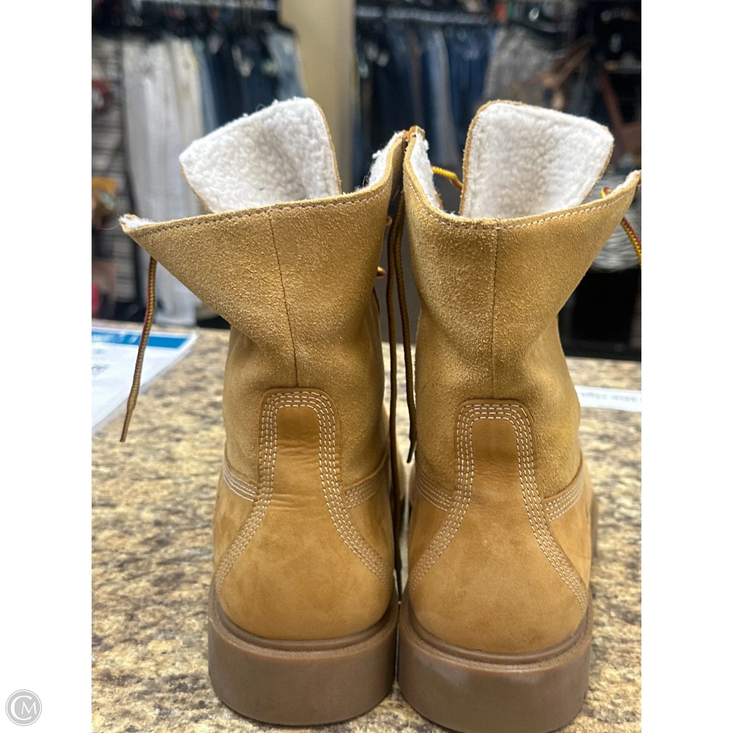 Boots Ankle Flats By Timberland In Tan, Size: 9.5