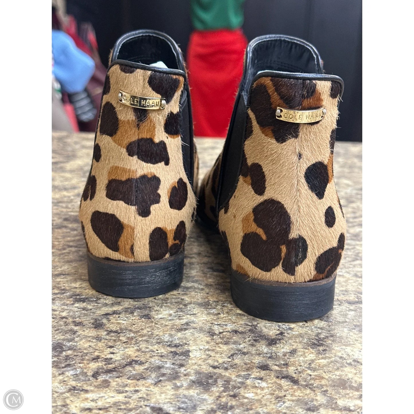 Boots Ankle Flats By Cole-haan In Leopard Print, Size: 7.5