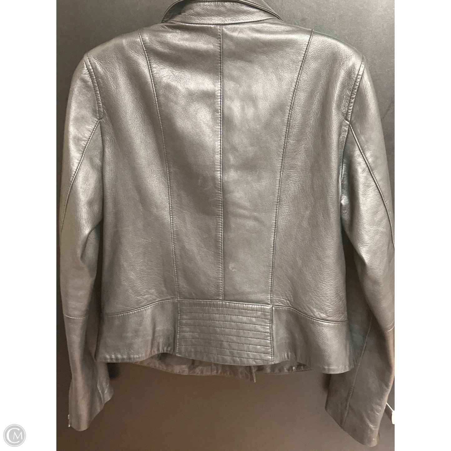 Jacket Leather By Cole-haan In Black, Size: M