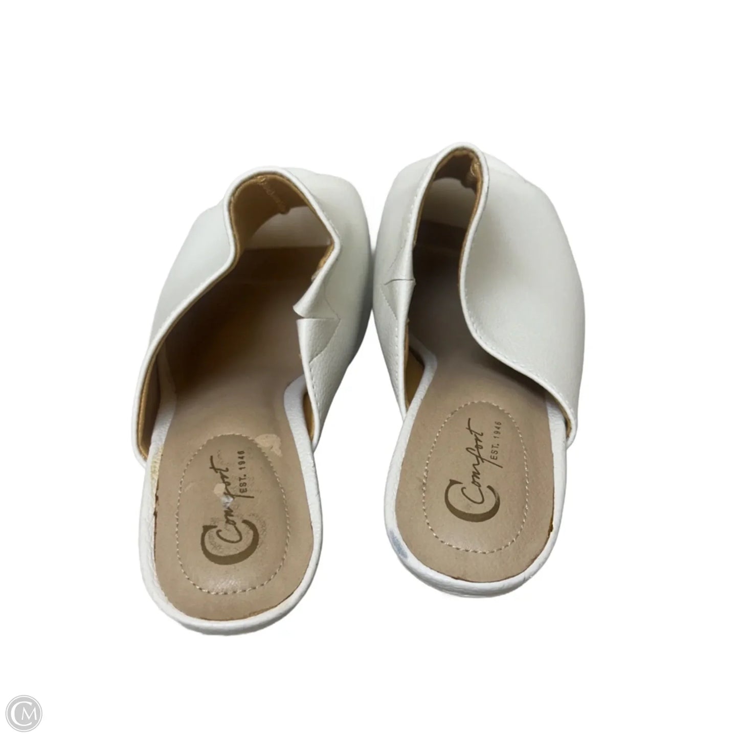 Sandals Heels Block By Comfort Casual In White, Size: 7