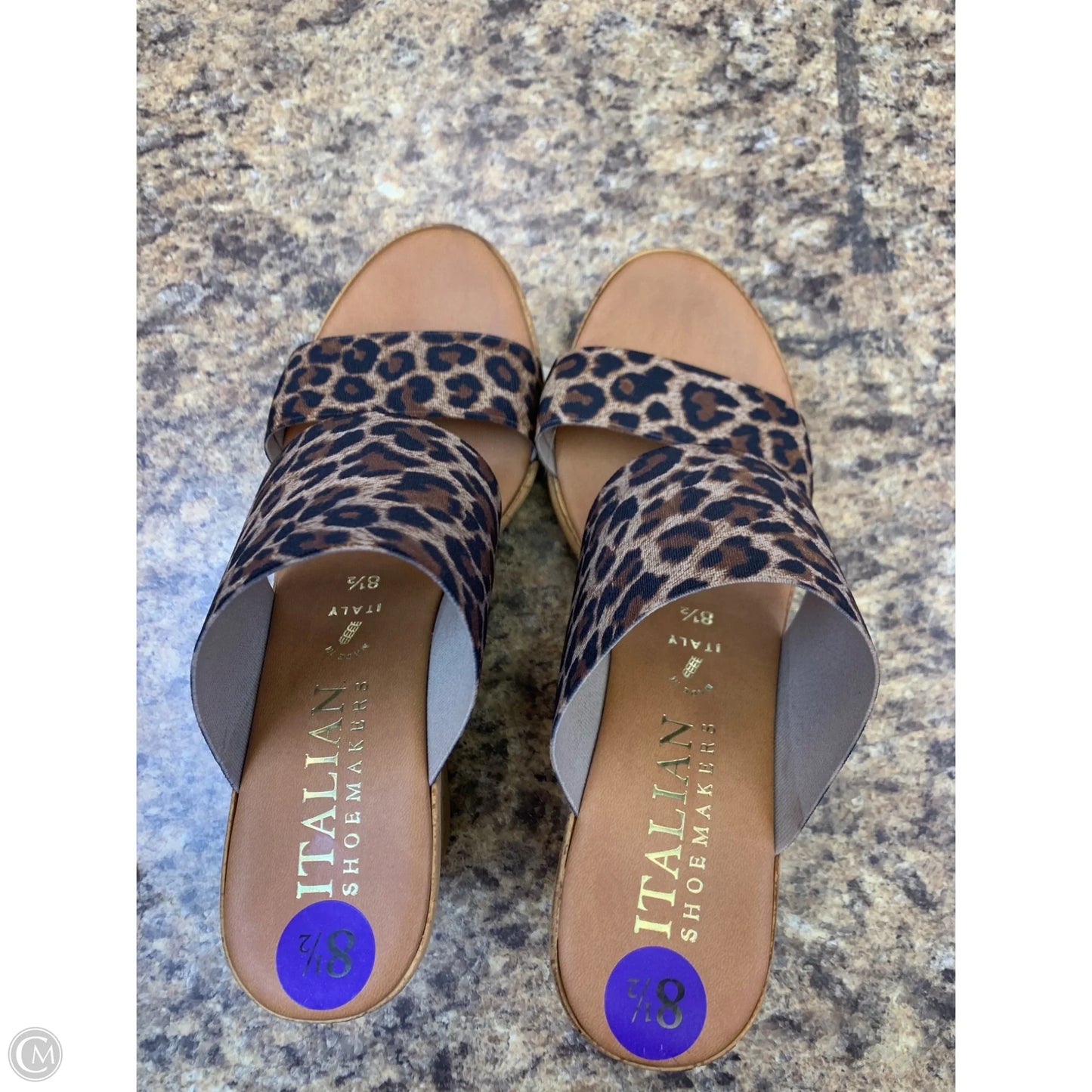 Shoes Heels Wedge By Italian Shoemakers In Animal Print, Size: 8