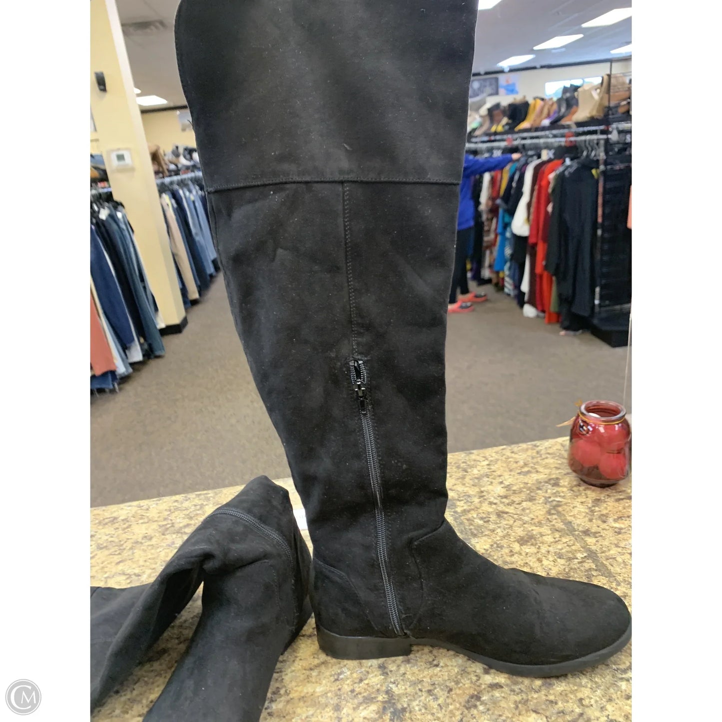 Boots Knee Flats By Style And Company In Black, Size: 9.5