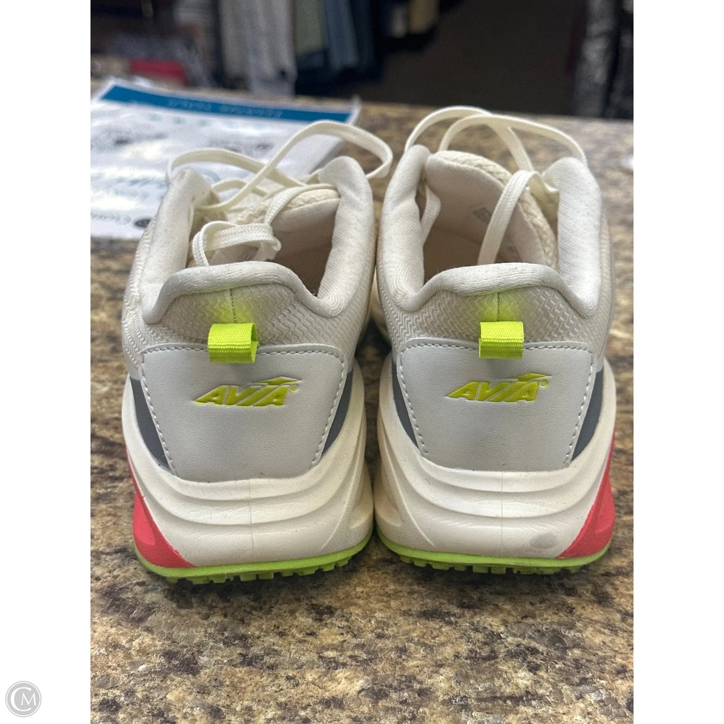 Shoes Athletic By Avia In Cream & Orange, Size: 8.5