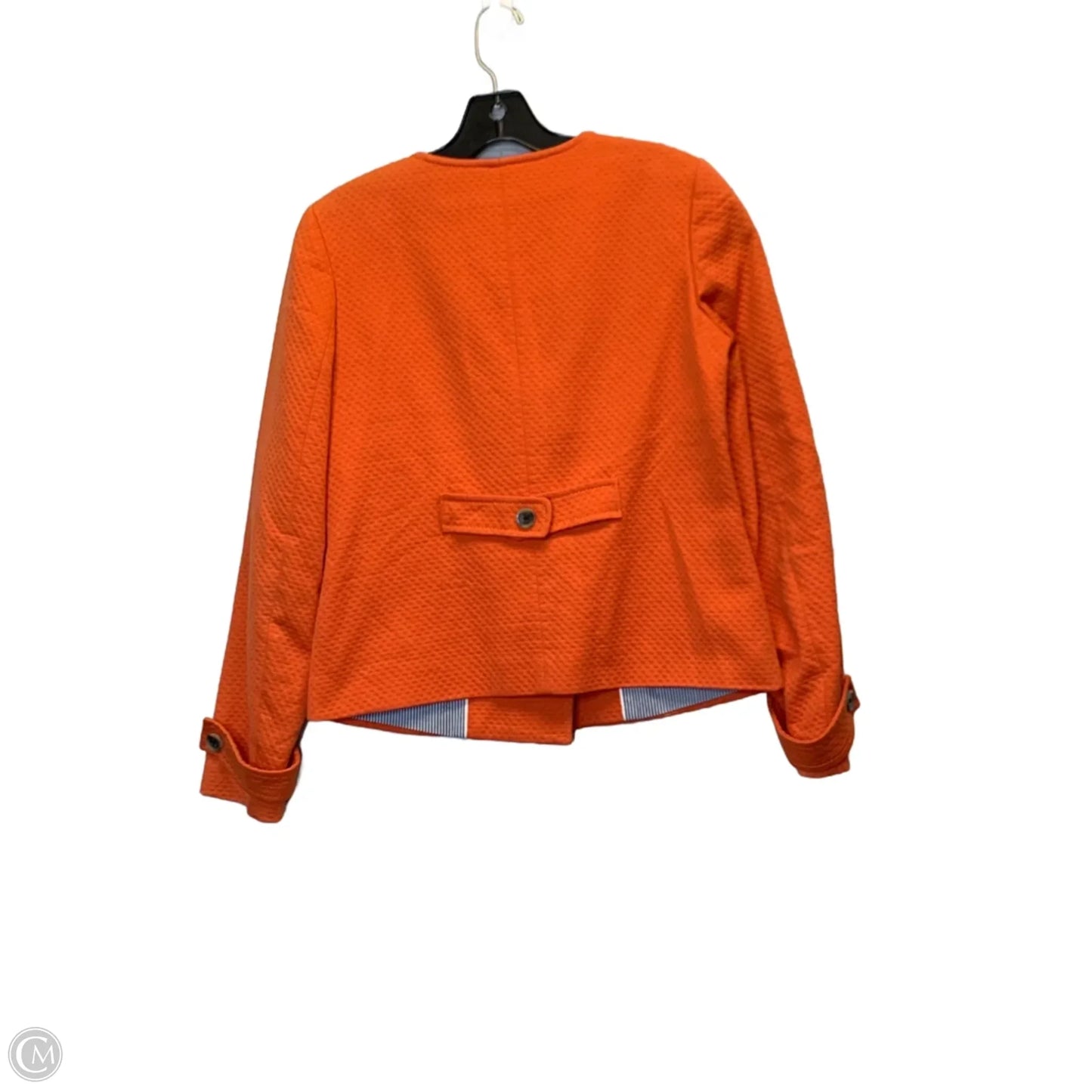 Blazer Designer By Facconnable In Orange, Size: 2