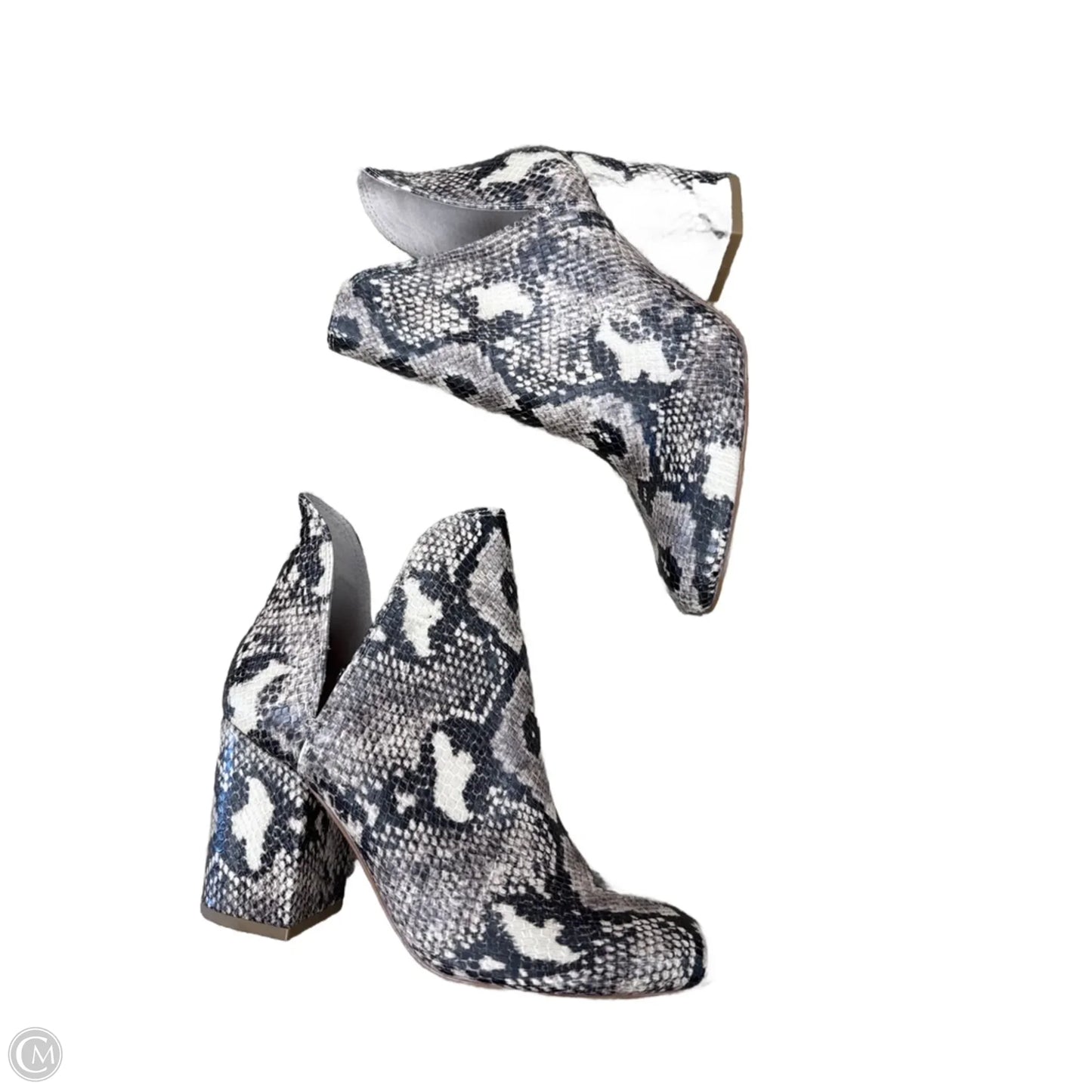 Boots Ankle Heels By Steve Madden In Snakeskin Print, Size: 9
