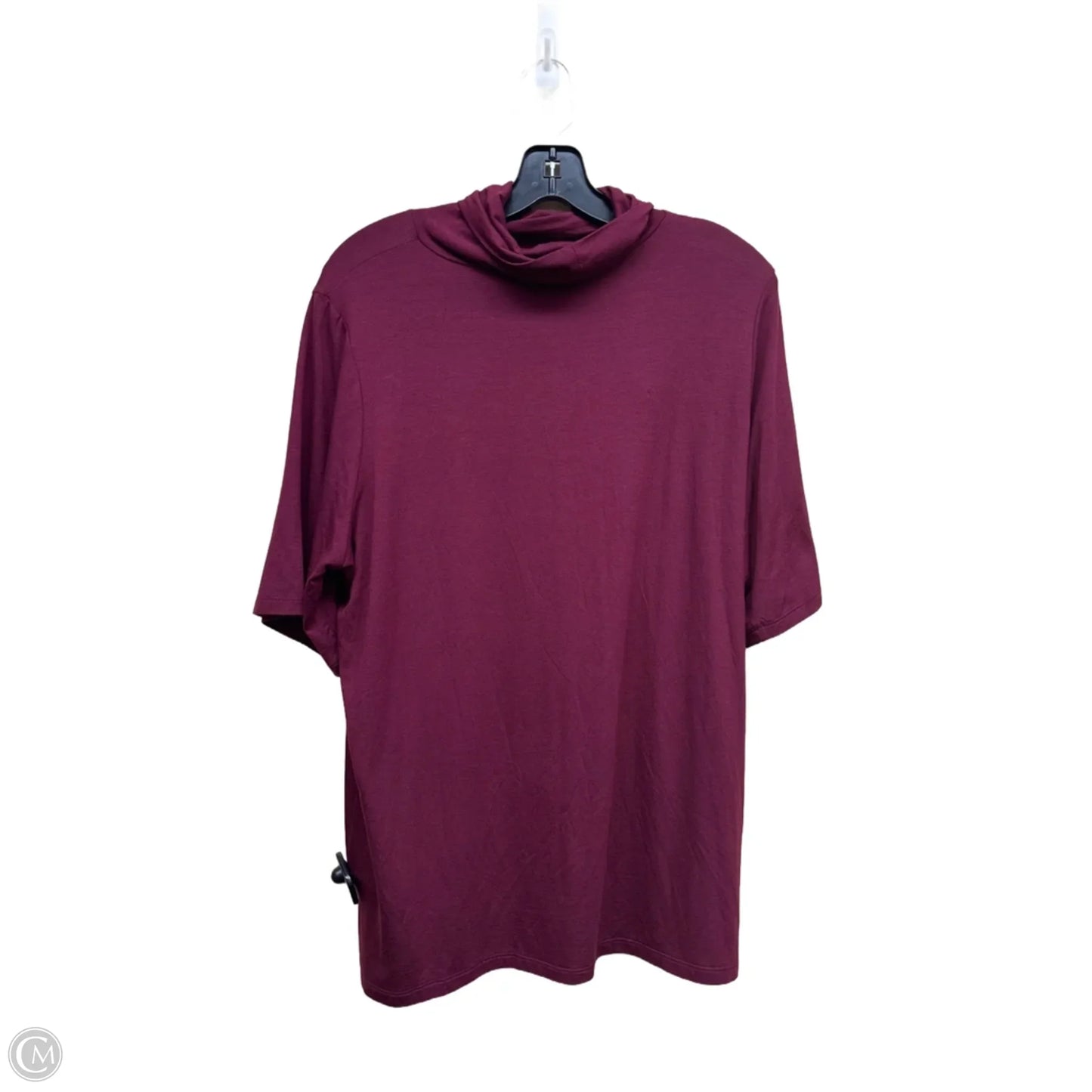 Top Short Sleeve By Michael By Michael Kors In Maroon, Size: 1x