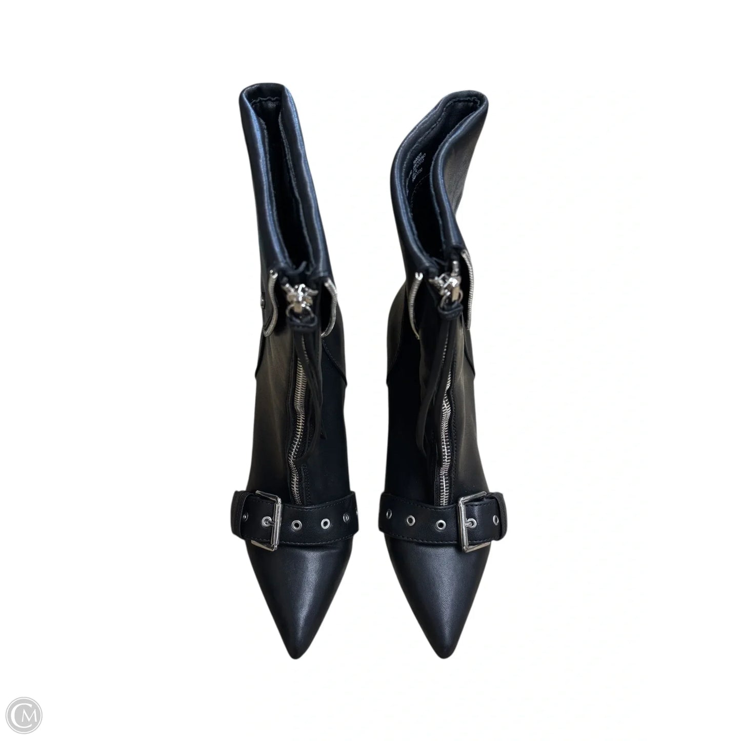 Boots Ankle Heels By A New Day In Black & Silver, Size: 8