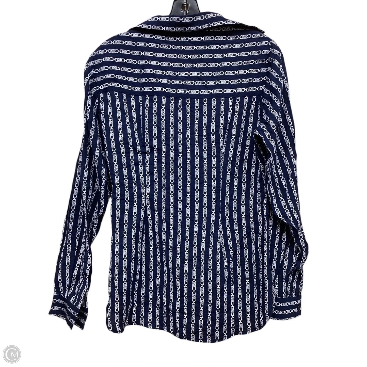 Top Long Sleeve By Michael By Michael Kors In Blue & White, Size: Xs