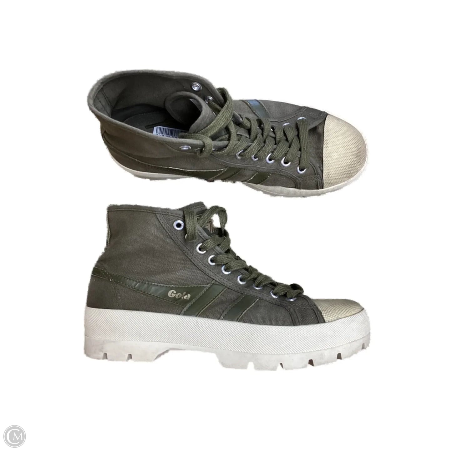 Shoes Sneakers By Gola In Green & Tan, Size: 8