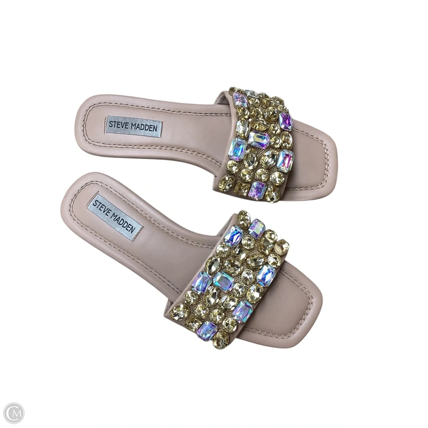 Sandals Flats By Steve Madden In Gold & Tan, Size: 6.5