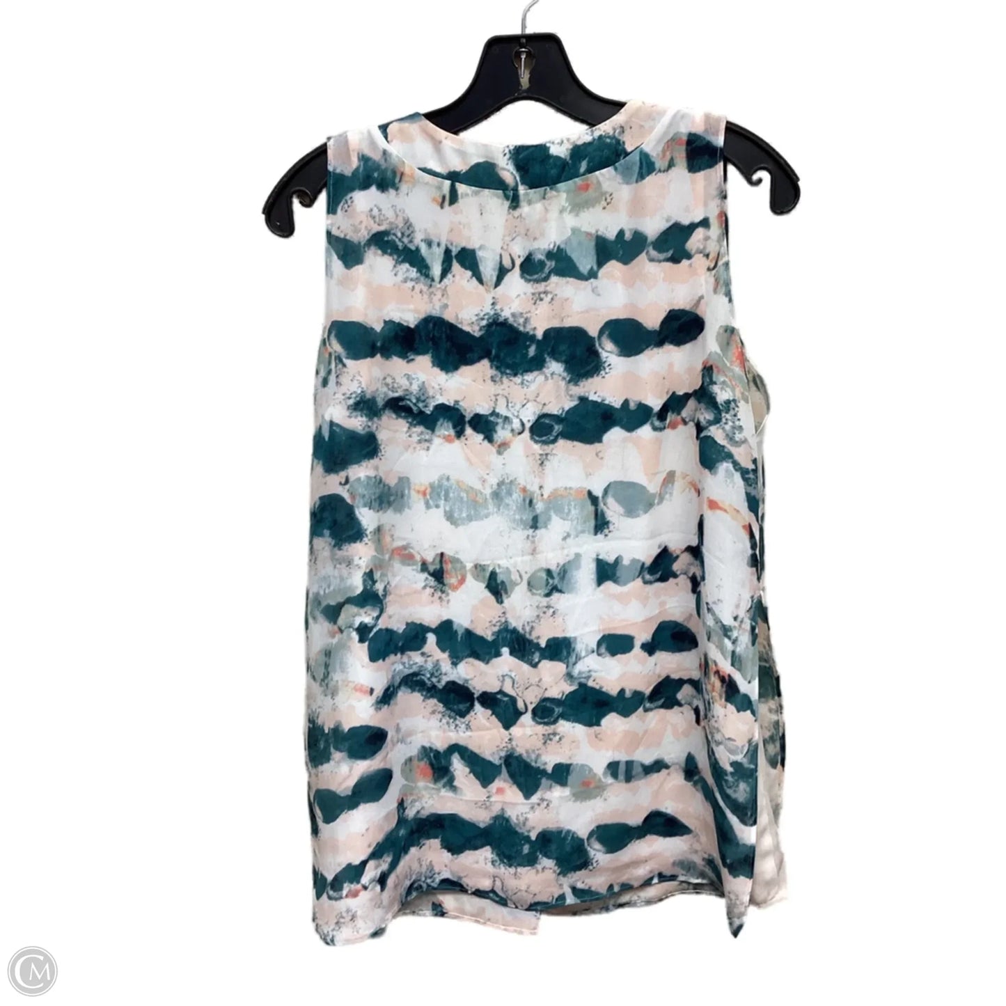 Top Sleeveless By Cabi In Green & Orange, Size: Xs