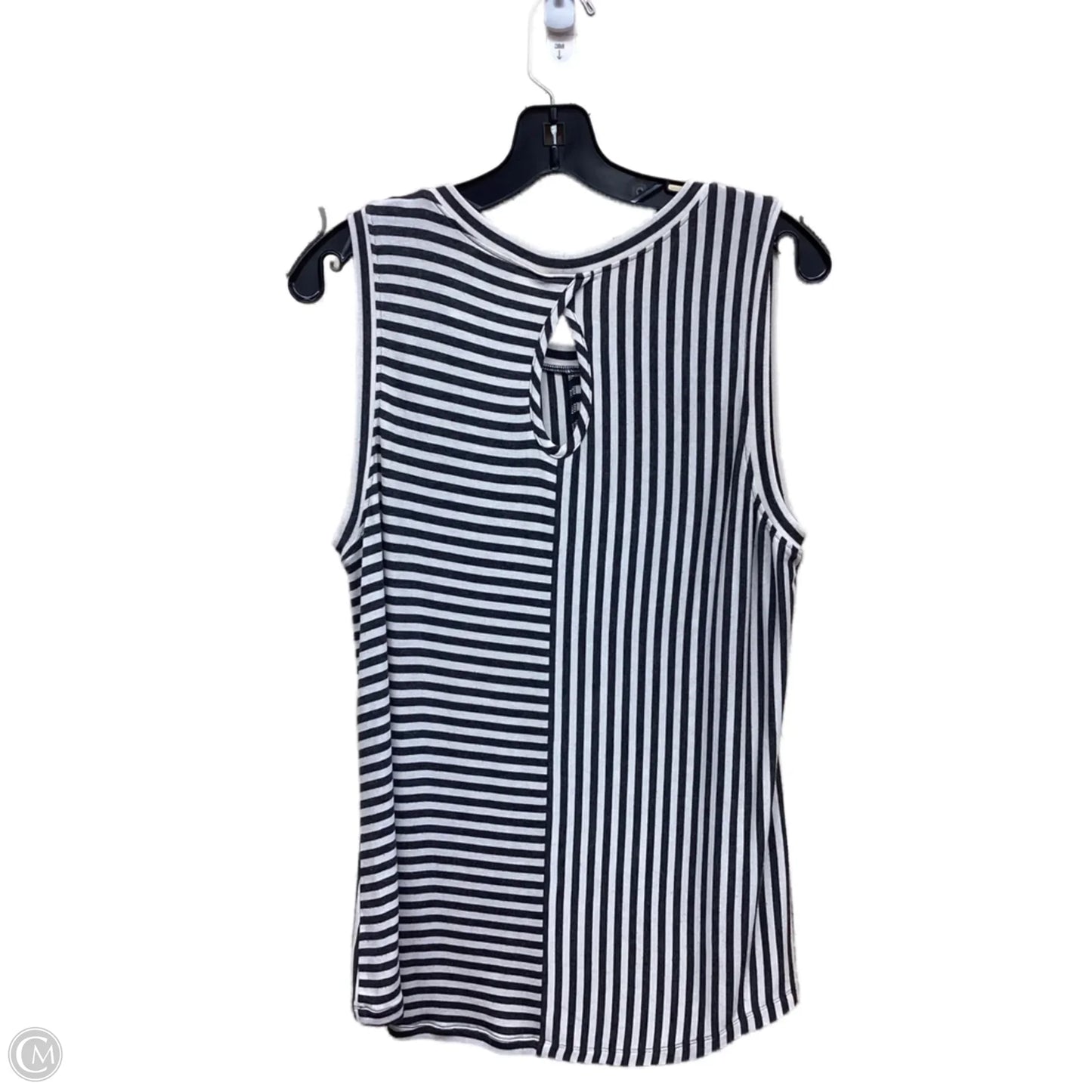 Top Sleeveless By Cabi In Striped Pattern, Size: M