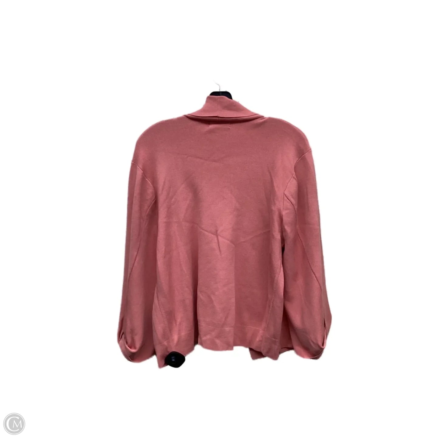 Cardigan By Donna Karan In Peach, Size: Xl