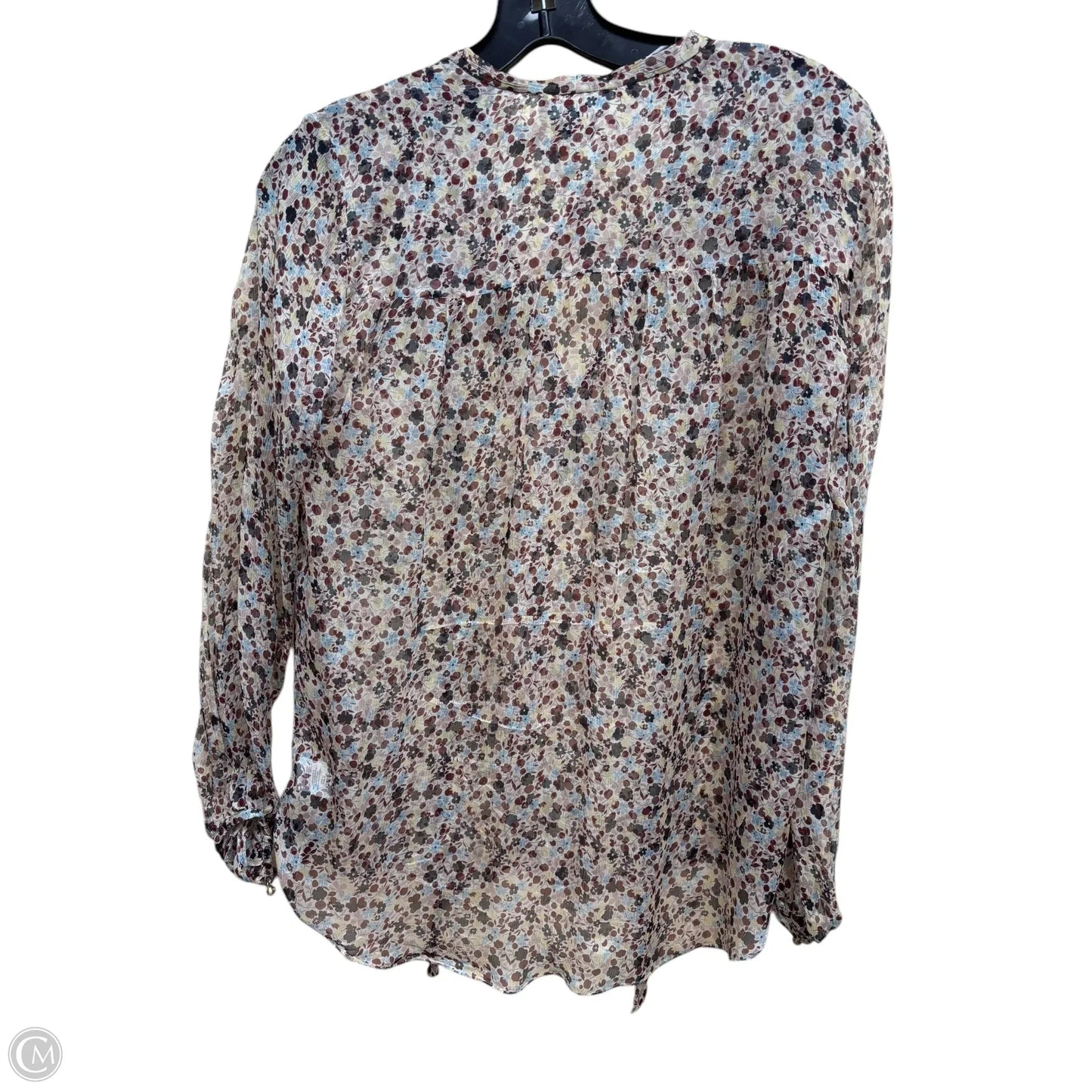 Top Long Sleeve By Theory In Multi-colored, Size: S