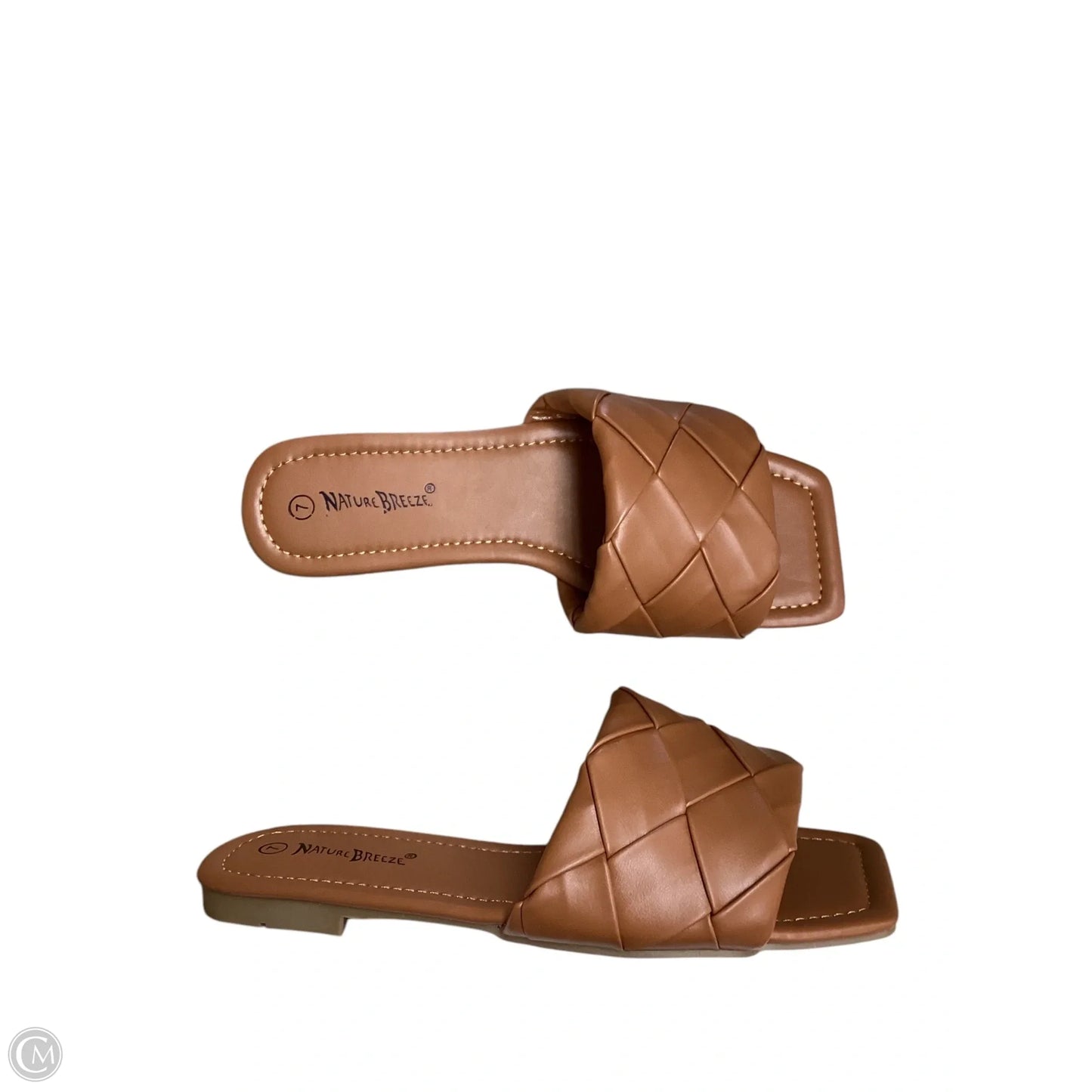 Sandals Flats By Clothes Mentor In Brown, Size: 7