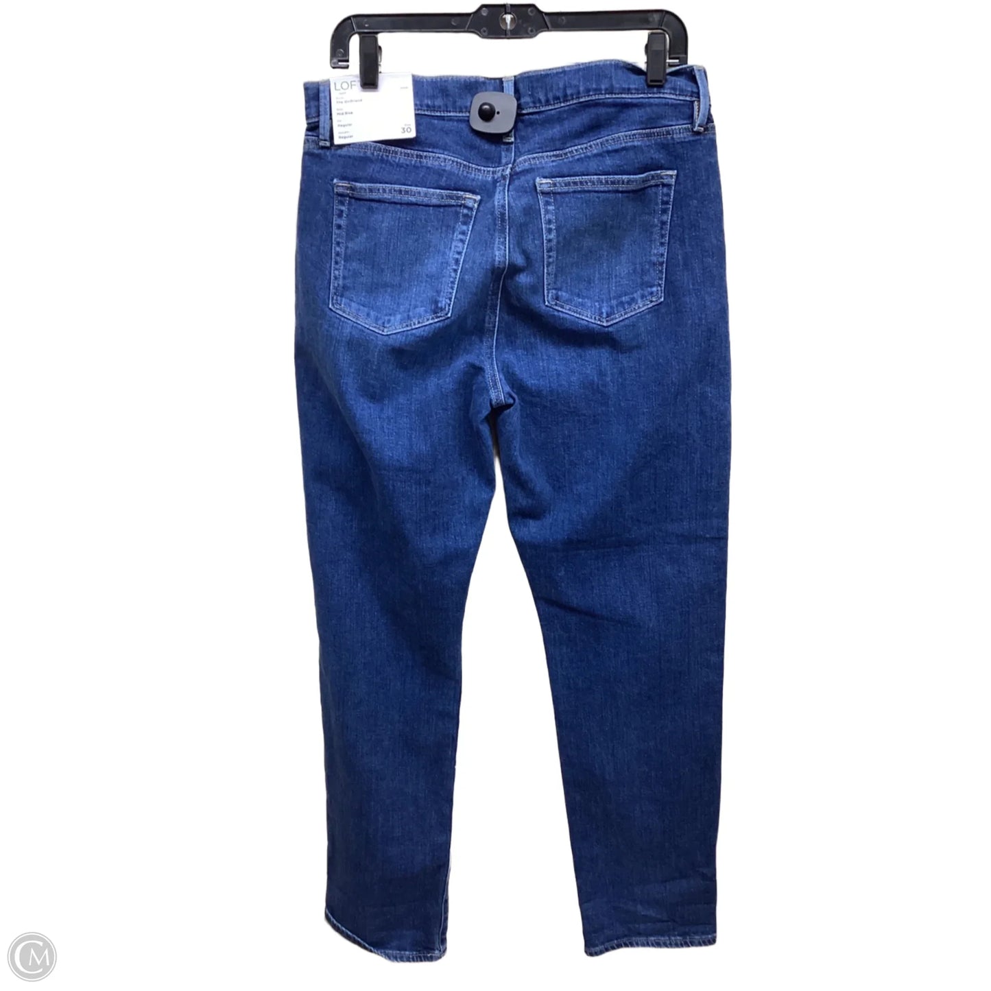 Jeans Straight By Loft In Blue Denim, Size: 10