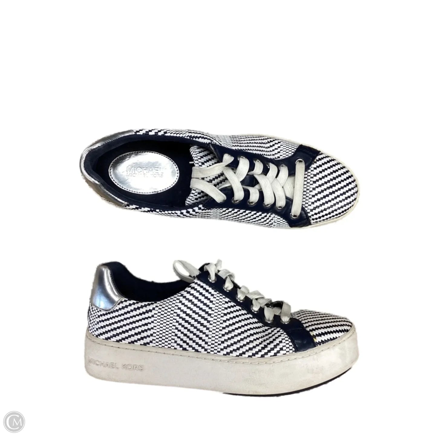 Shoes Sneakers By Michael By Michael Kors In Blue & White, Size: 6.5