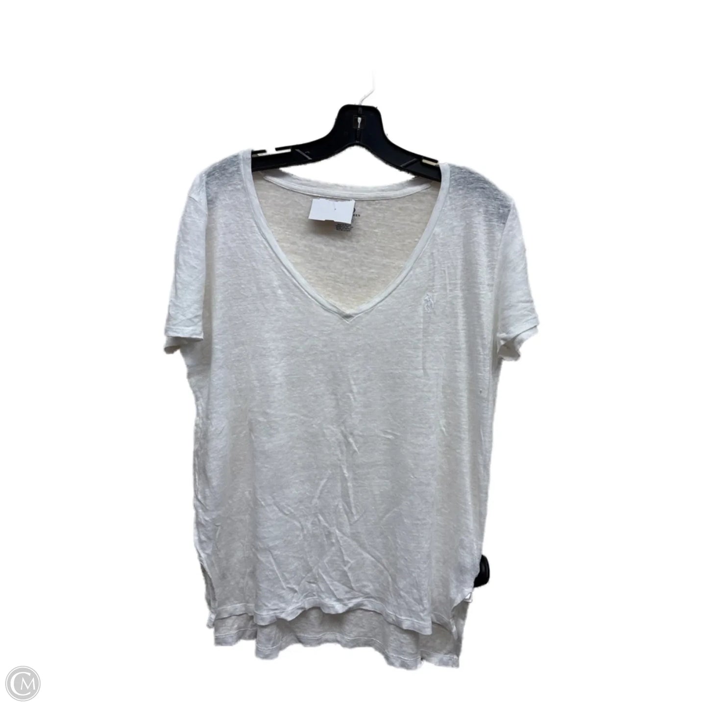 Top Short Sleeve By Polo Ralph Lauren In White, Size: L