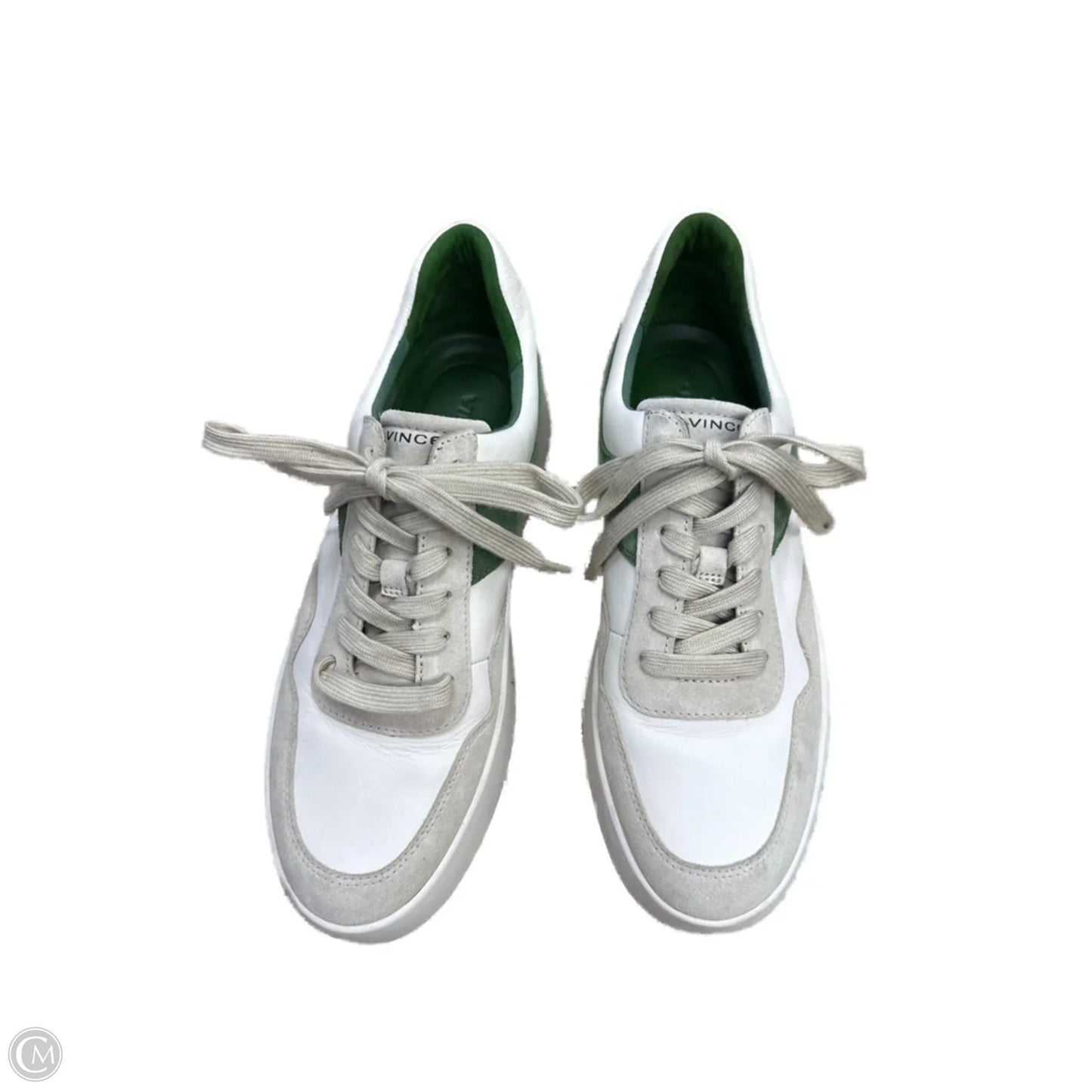 Shoes Sneakers By Vince In Green & White, Size: 8