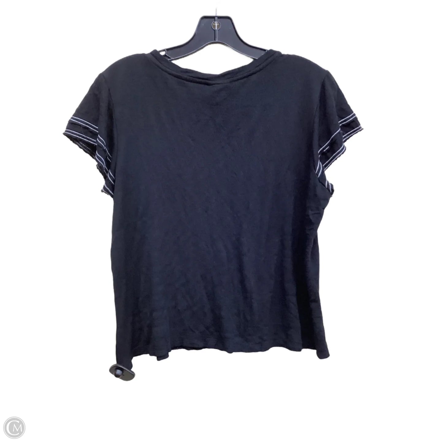 Top Short Sleeve By Bobeau In Black, Size: M