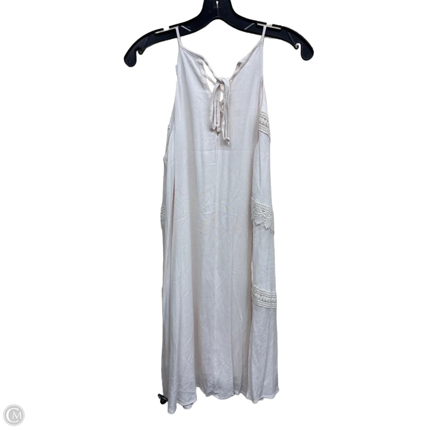 Dress Casual Midi By Mossimo In Cream, Size: M