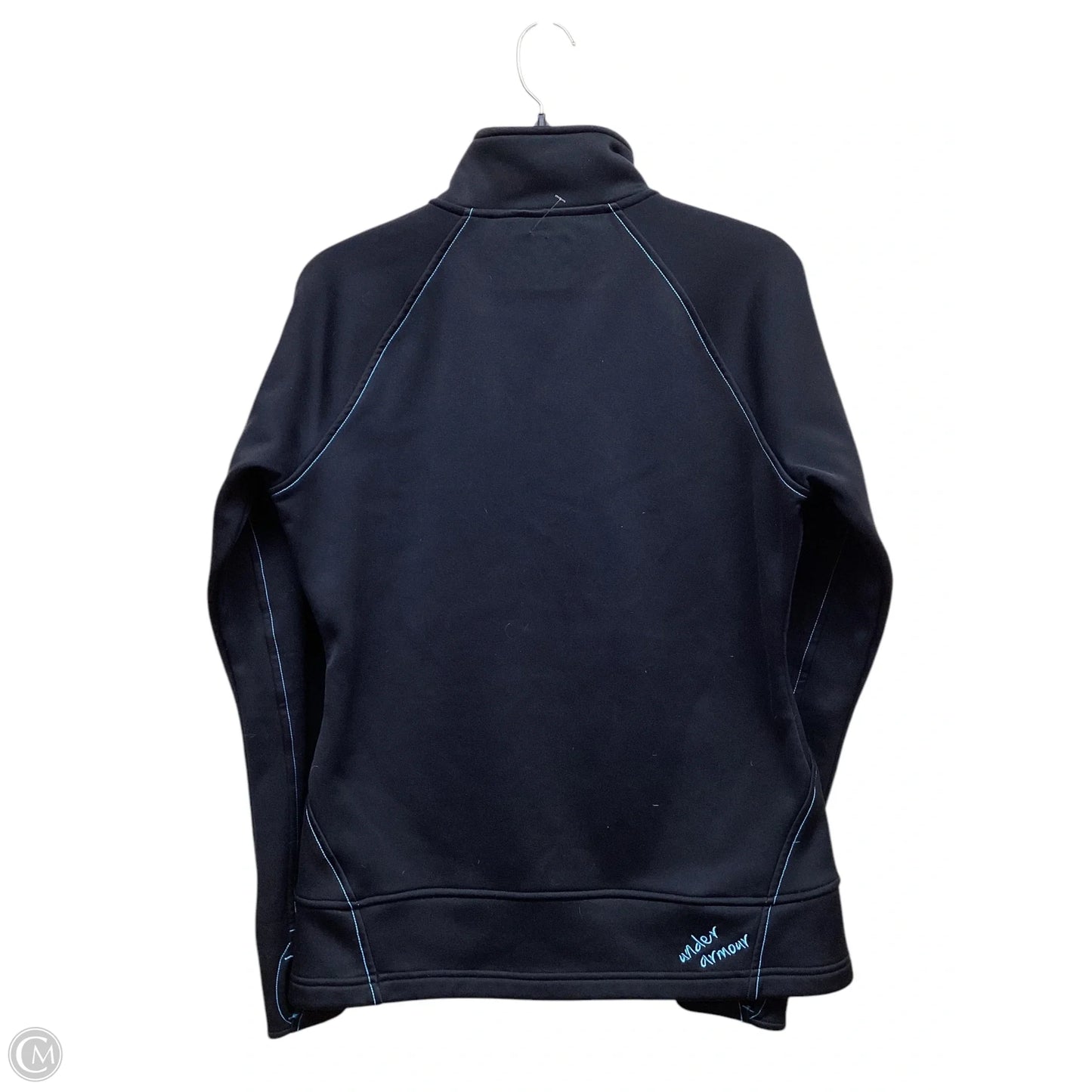 Athletic Jacket By Under Armour In Black & Blue, Size: M