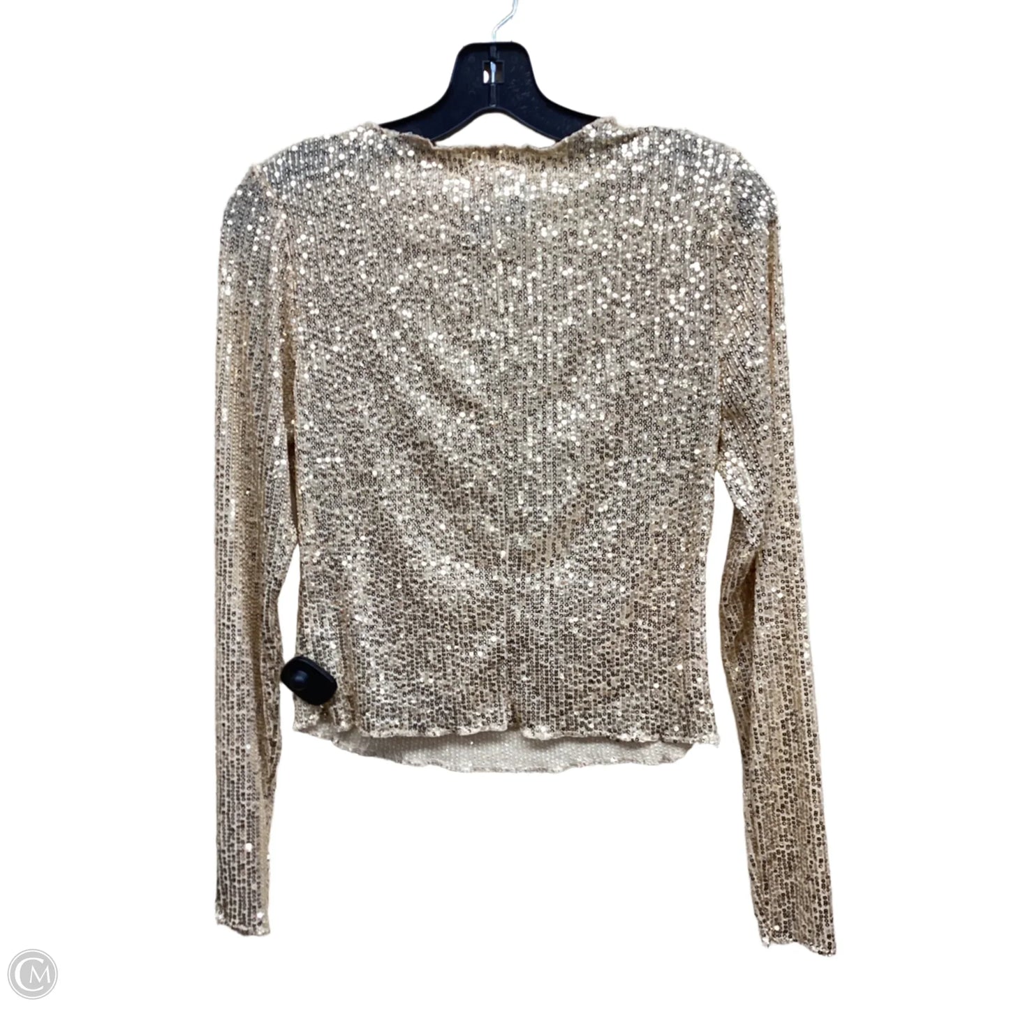 Top Long Sleeve By Francesca's In Gold, Size: M