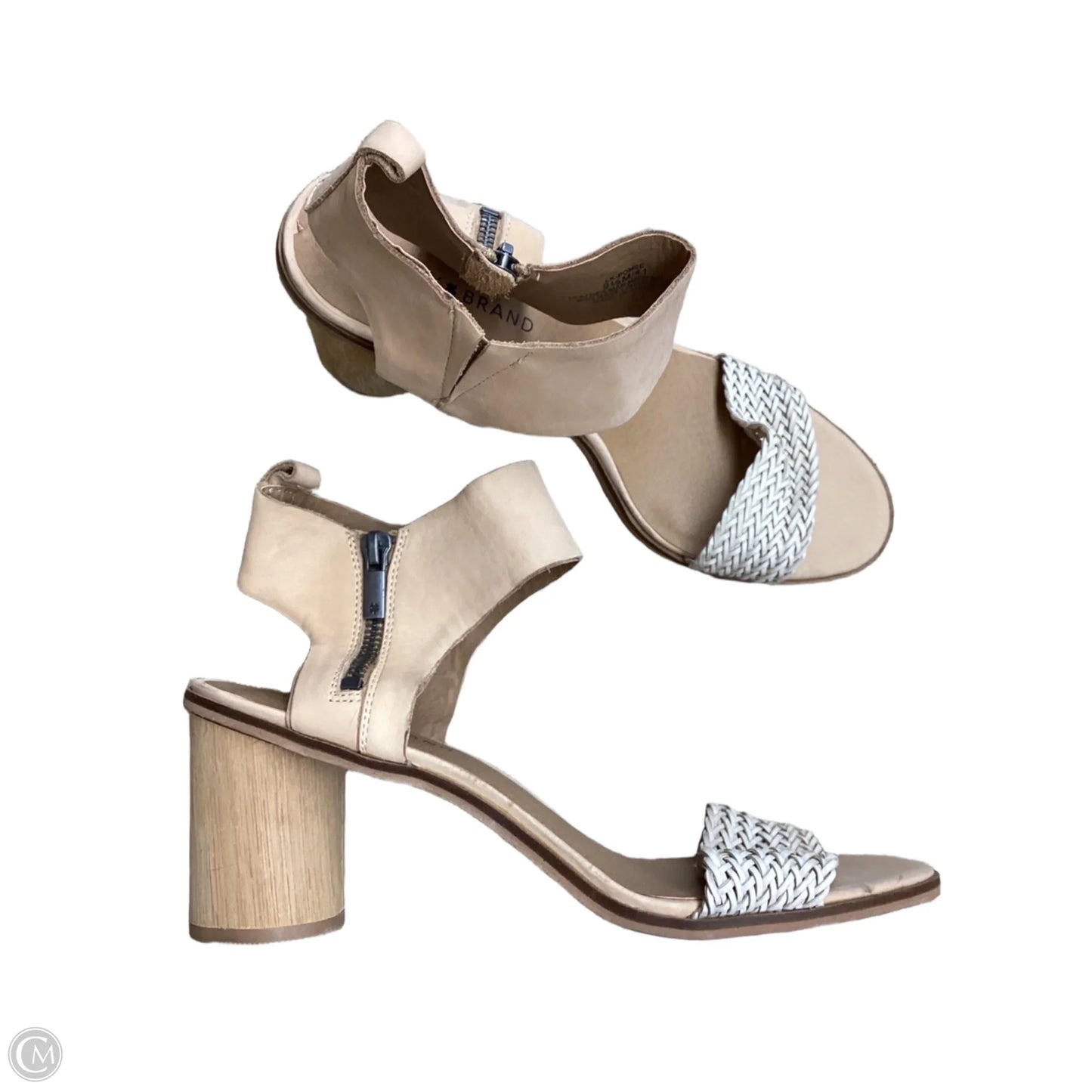 Sandals Heels Block By Lucky Brand In Tan, Size: 9.5