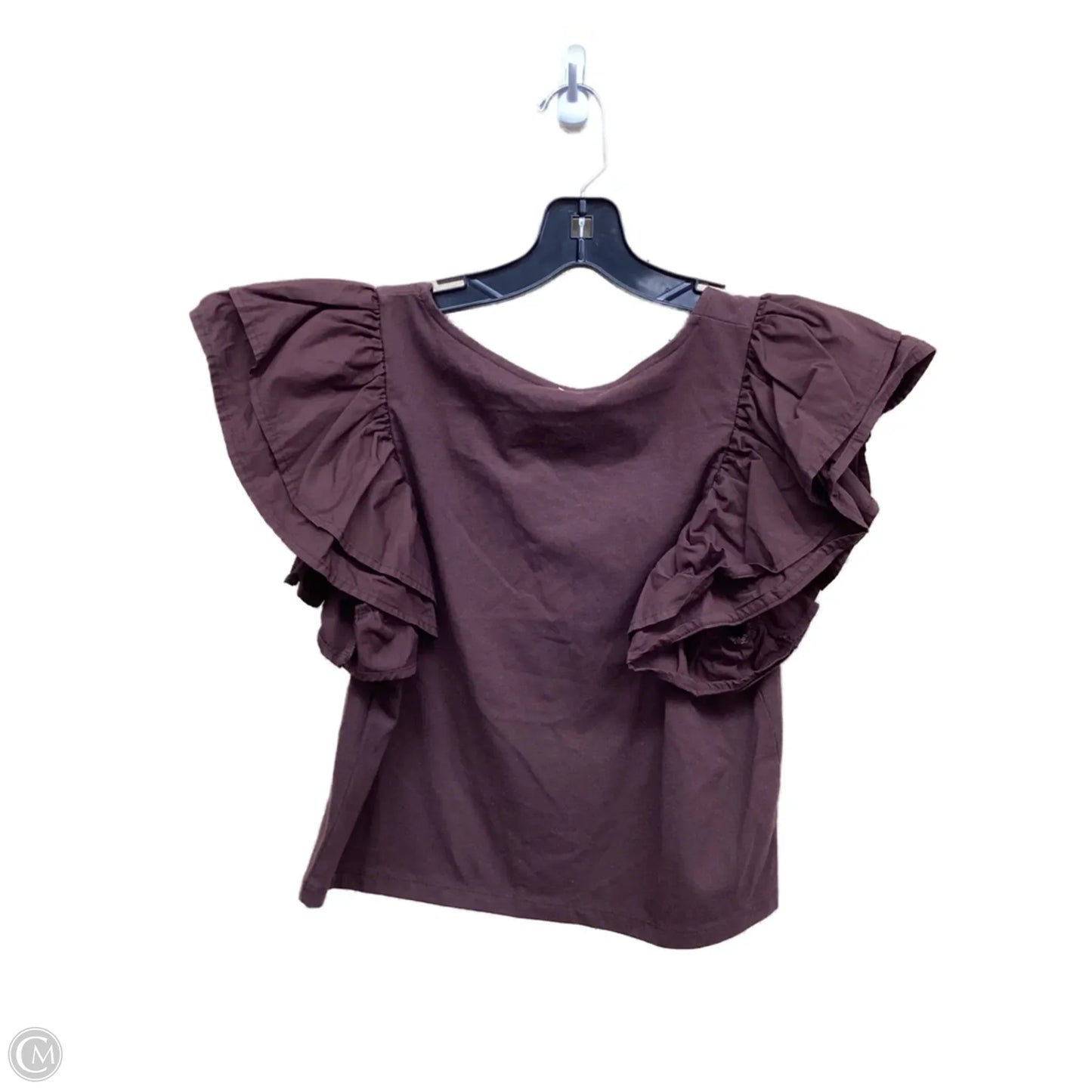 Top Short Sleeve By A New Day In Brown, Size: M