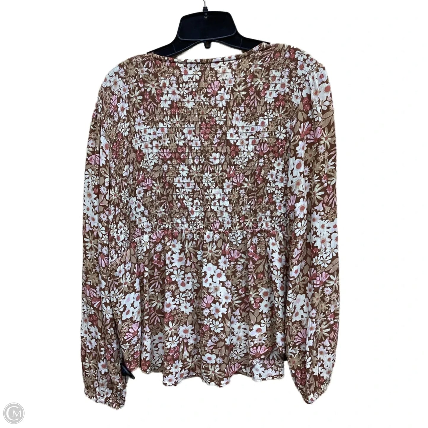 Top Long Sleeve By Sonoma In Floral Print, Size: L