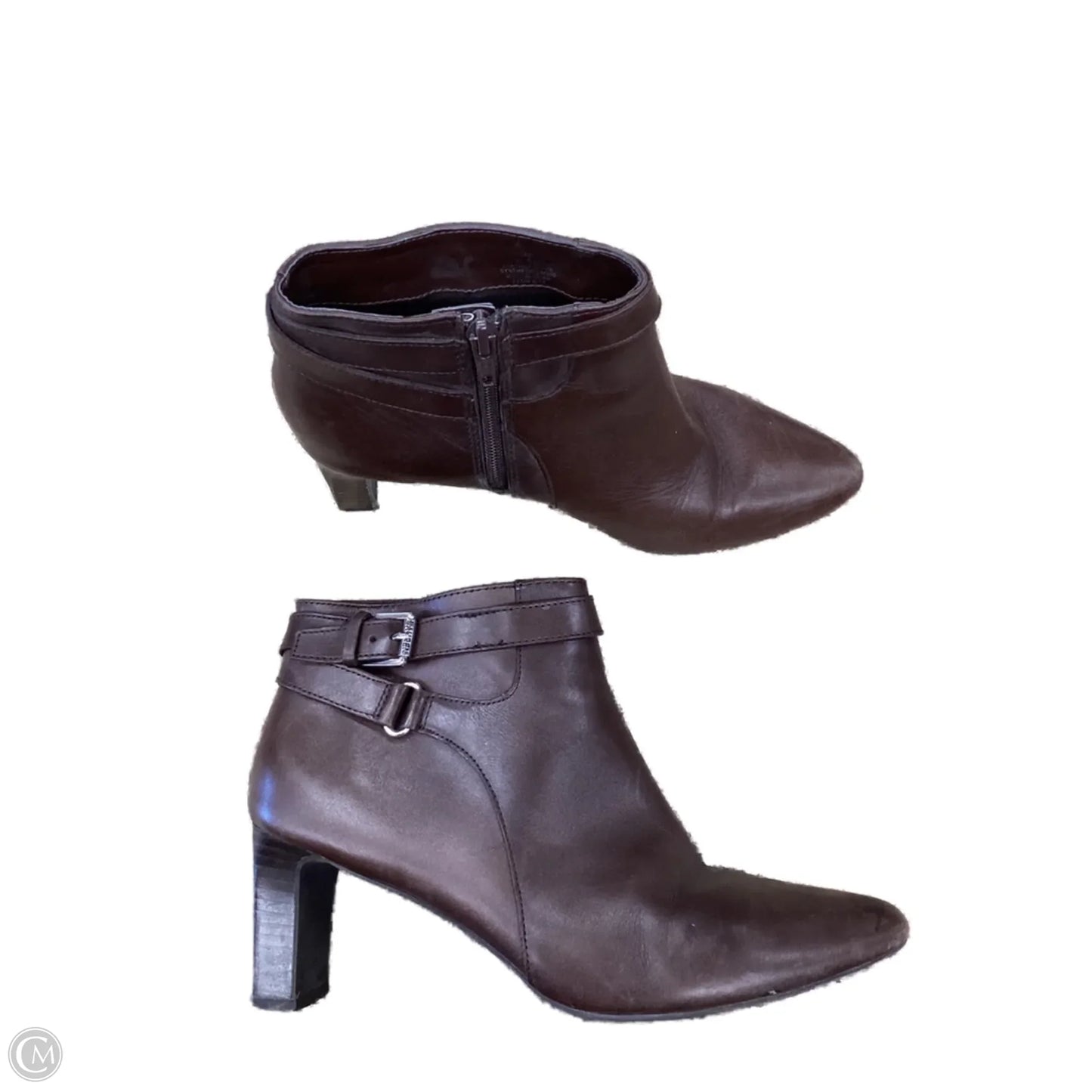 Boots Ankle Heels By Lauren By Ralph Lauren In Brown, Size: 8.5