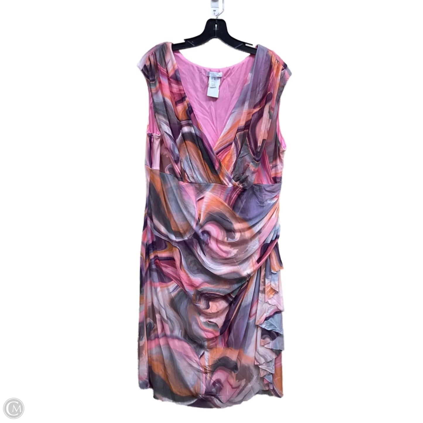 Dress Casual Midi By London Times In Multi-colored, Size: 20