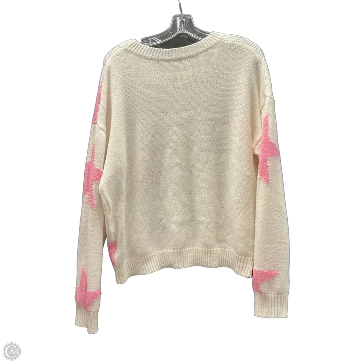 Sweater By Clothes Mentor In White, Size: L