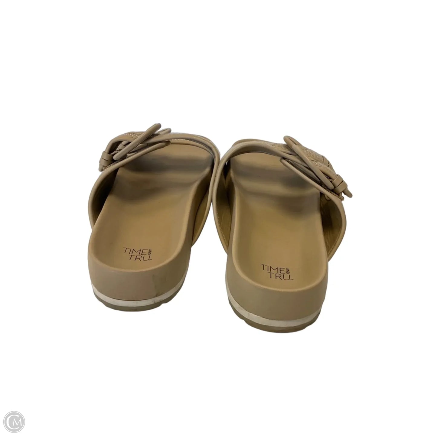 Sandals Flats By Time And Tru In Tan, Size: 8