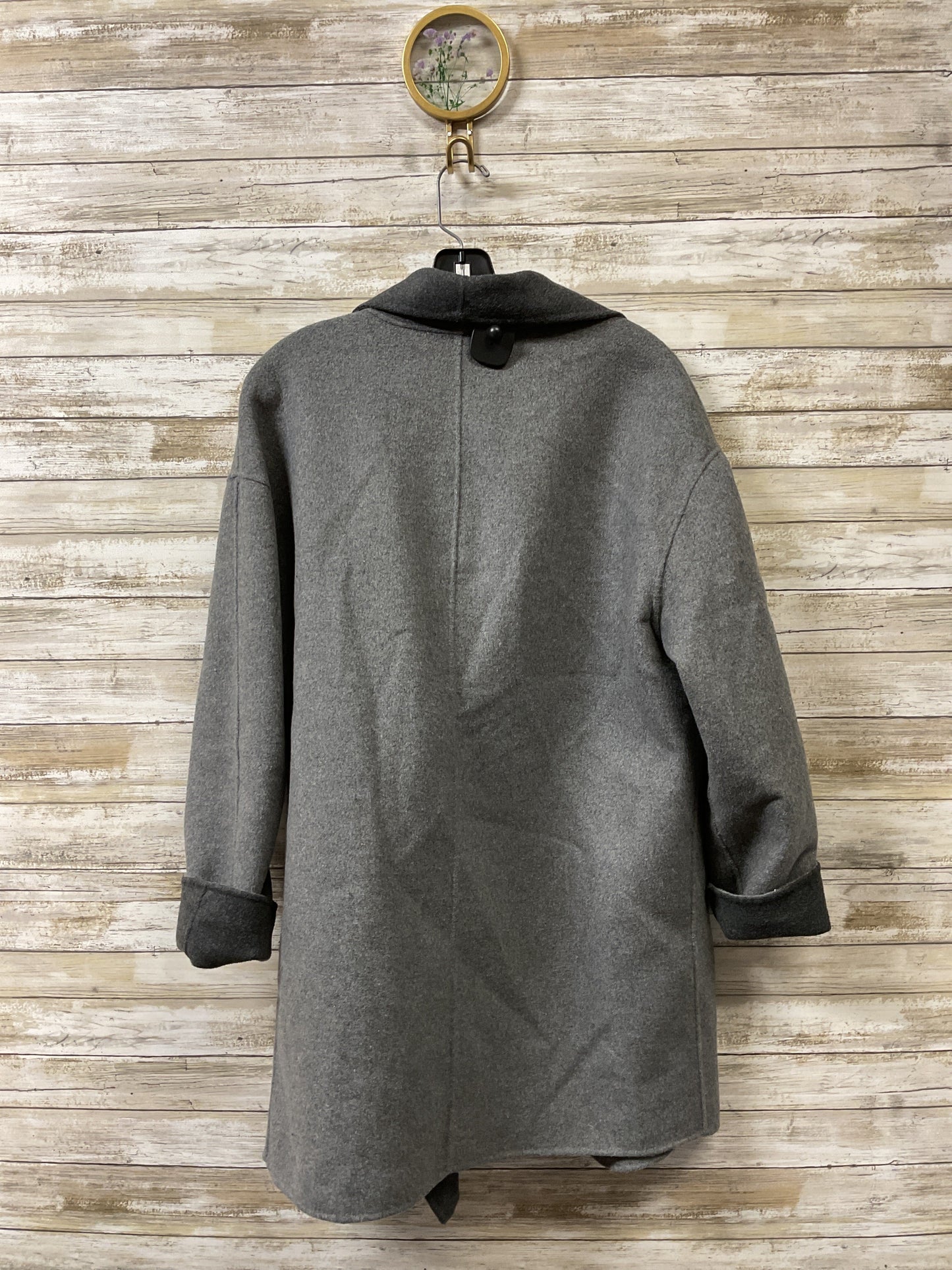 Coat Designer By Vera Wang In Grey, Size:L