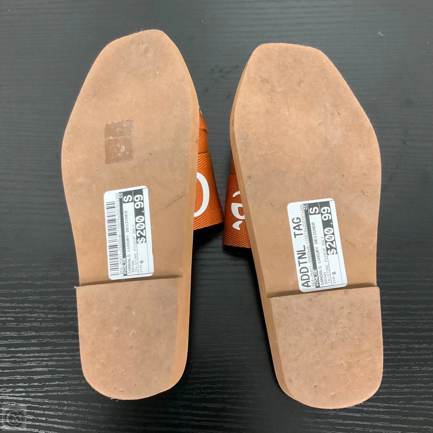 Sandals Luxury Designer By Chloe In Brown, Size: 6