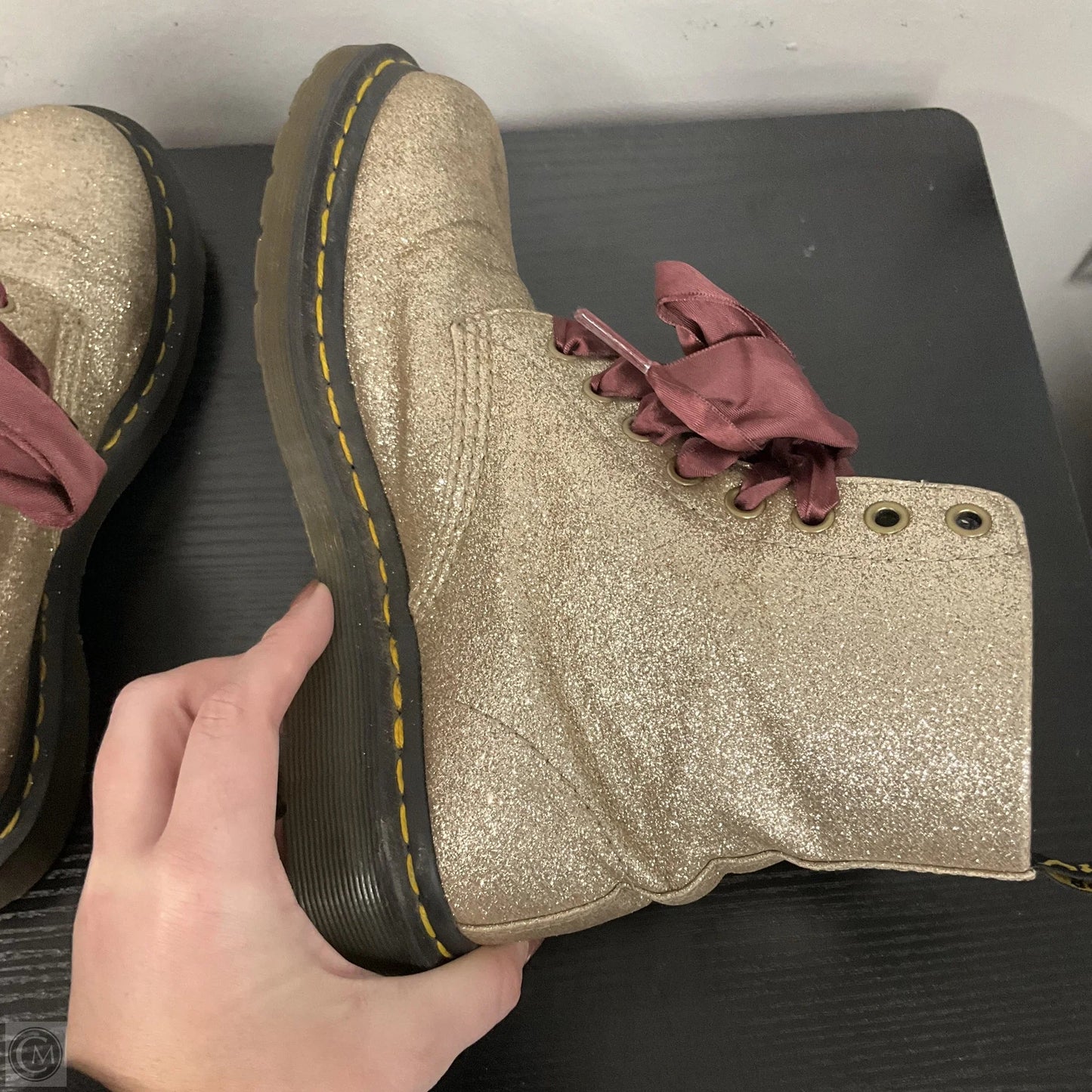 Boots Combat By Dr Martens In Gold, Size: 7