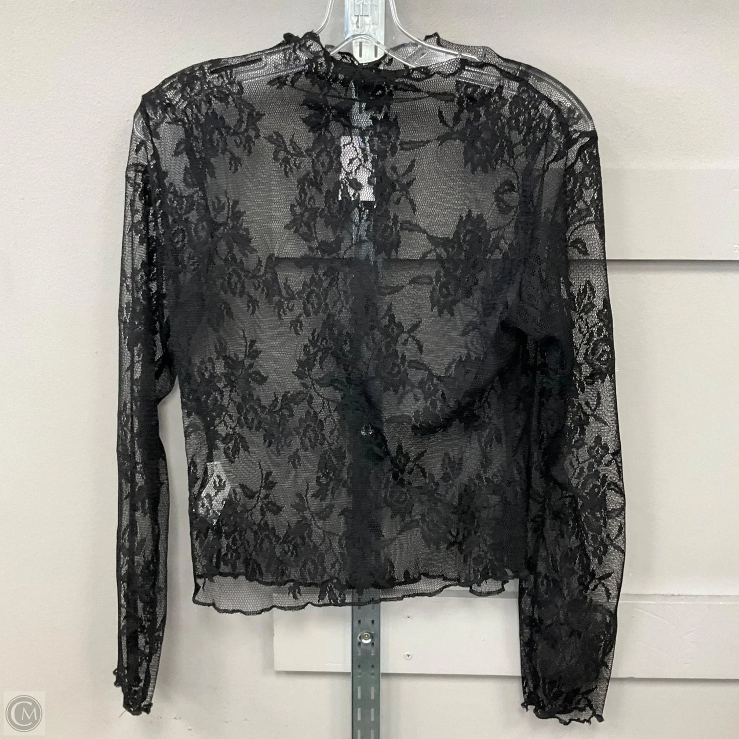 Top Long Sleeve By Shein In Black, Size: L