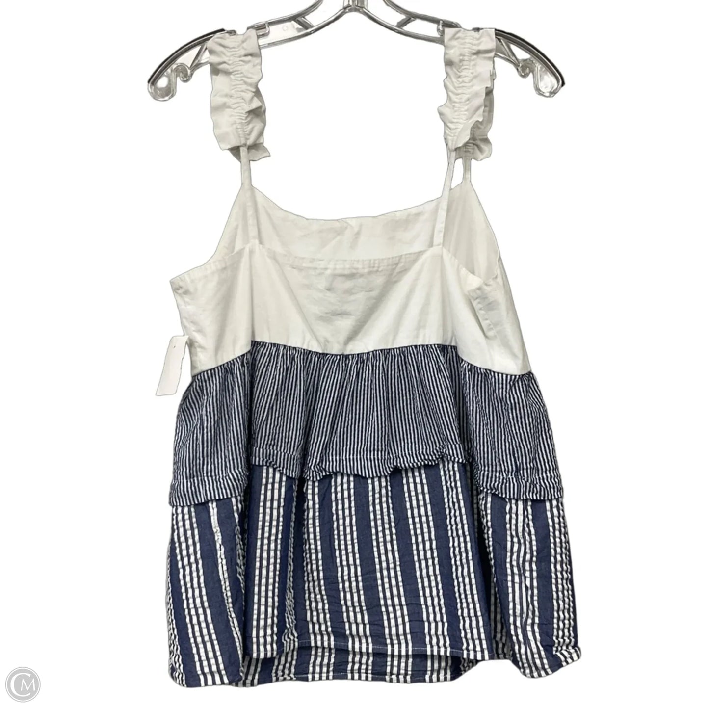 Top Sleeveless By Crown And Ivy In Striped Pattern, Size: M