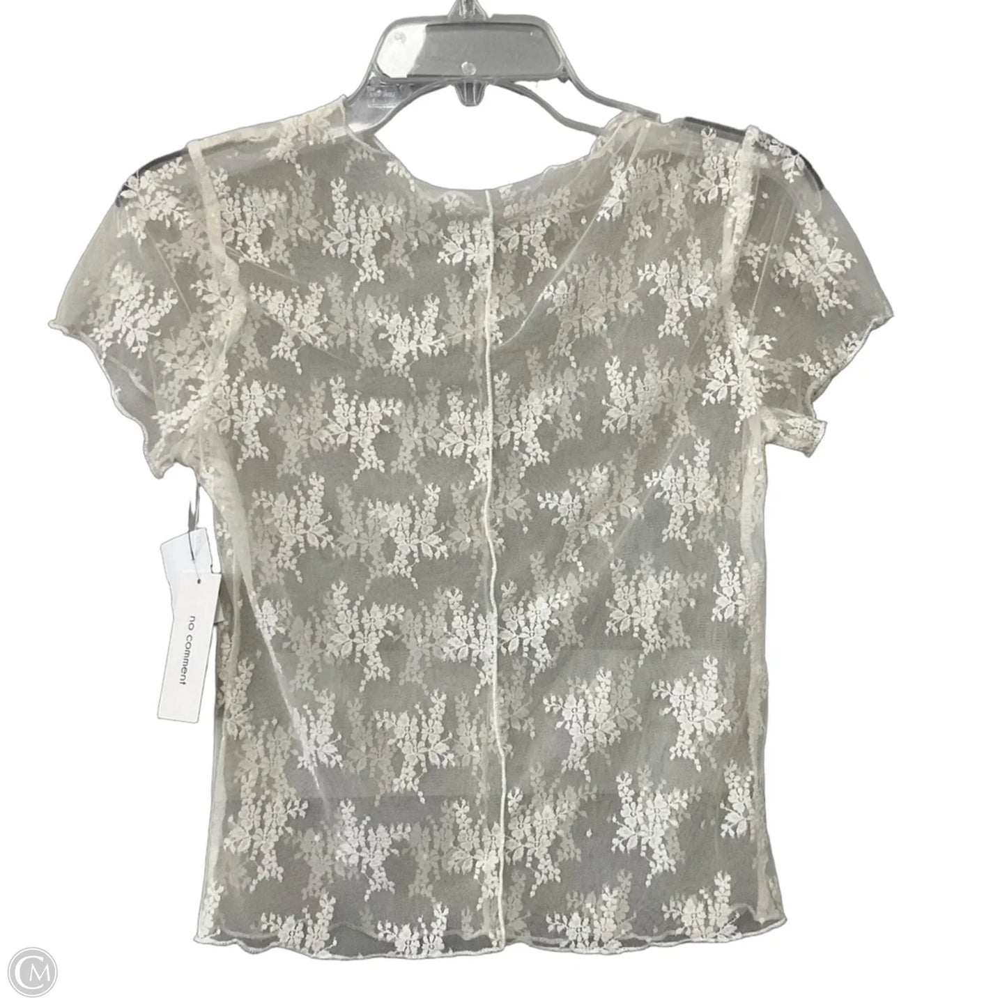 Top Short Sleeve By No Comment In Cream, Size: S