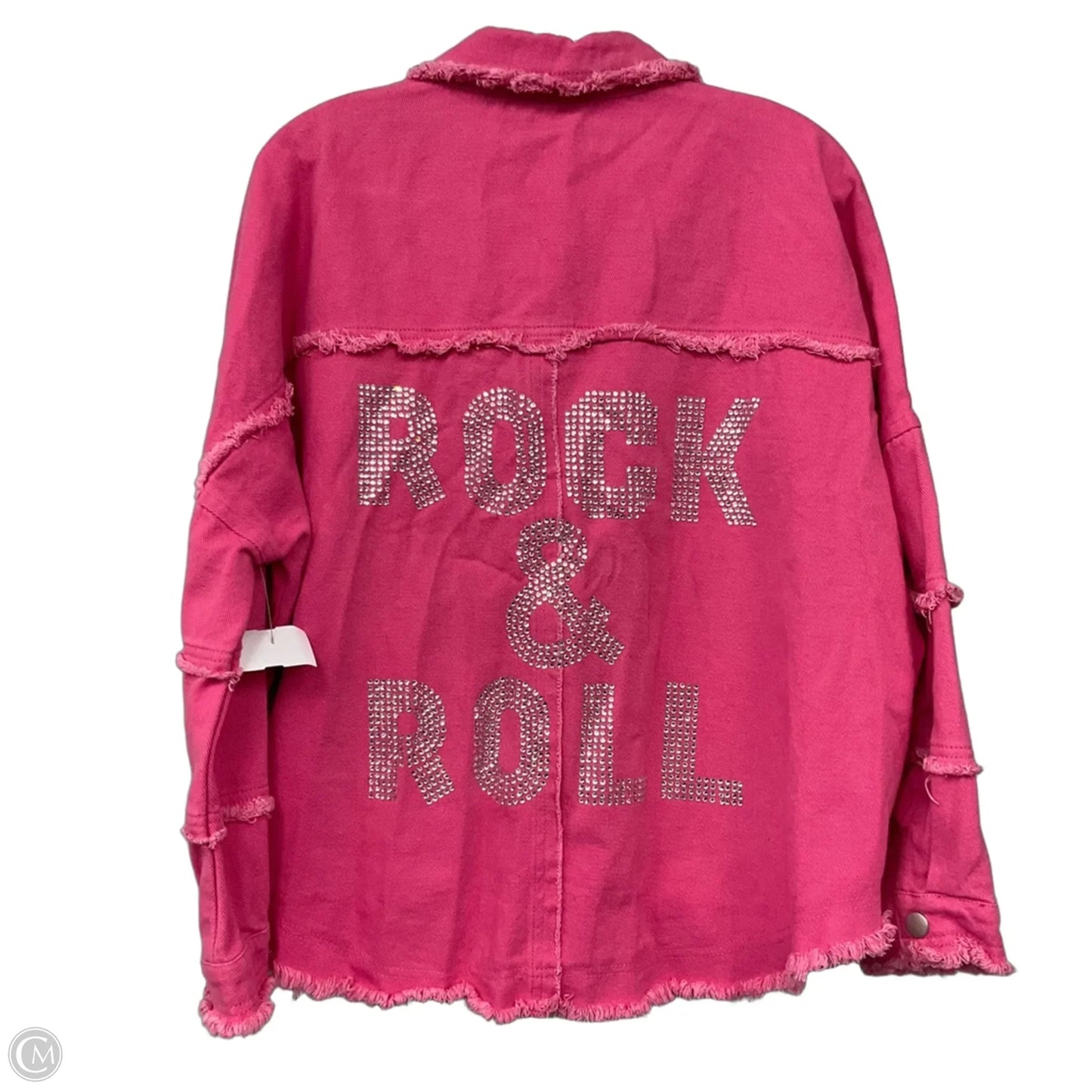 Jacket Denim By Blue B In Pink Denim, Size: S