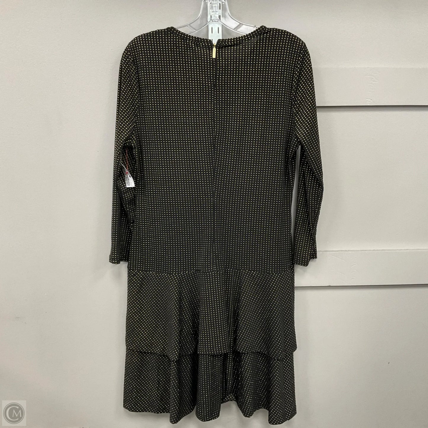 Dress Party Midi By Michael By Michael Kors In Black & Gold, Size: L