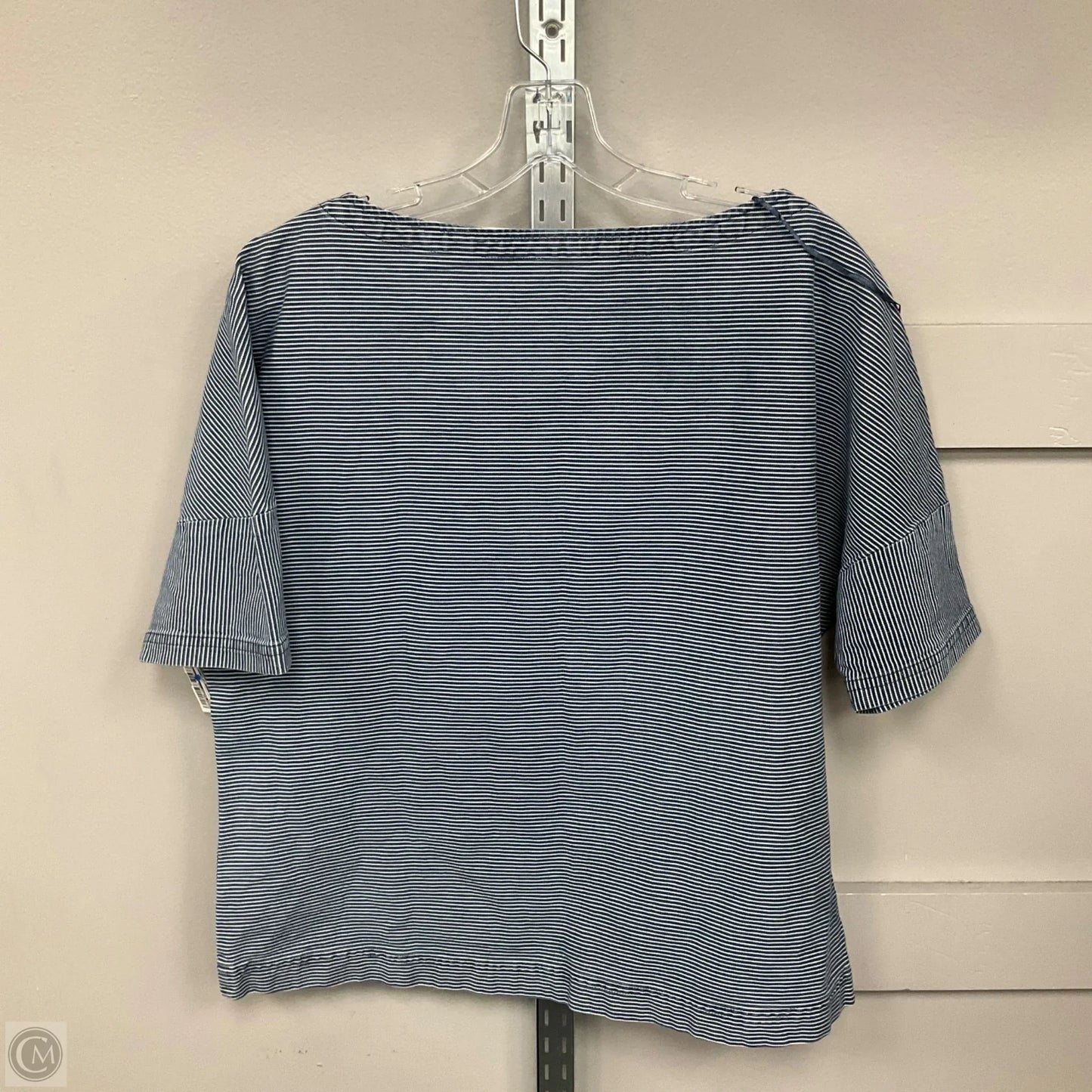 Top Short Sleeve By Zara Basic In Striped Pattern, Size: M